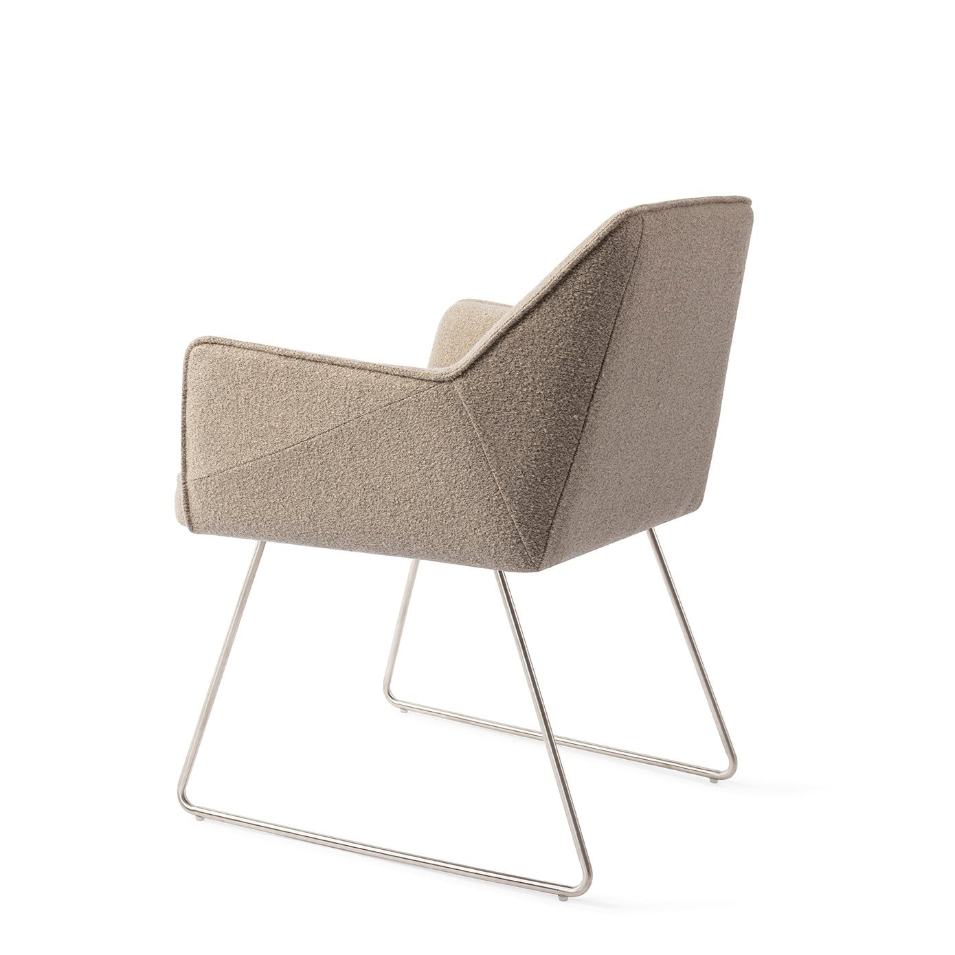 Jesper Home Tome Great Greige Eetkamerstoel - Slide Steel - KwaliteitWonen.nl