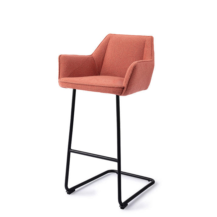 Jesper Home Tome Shabby Saffron Barkruk - Arch Black - KwaliteitWonen.nl