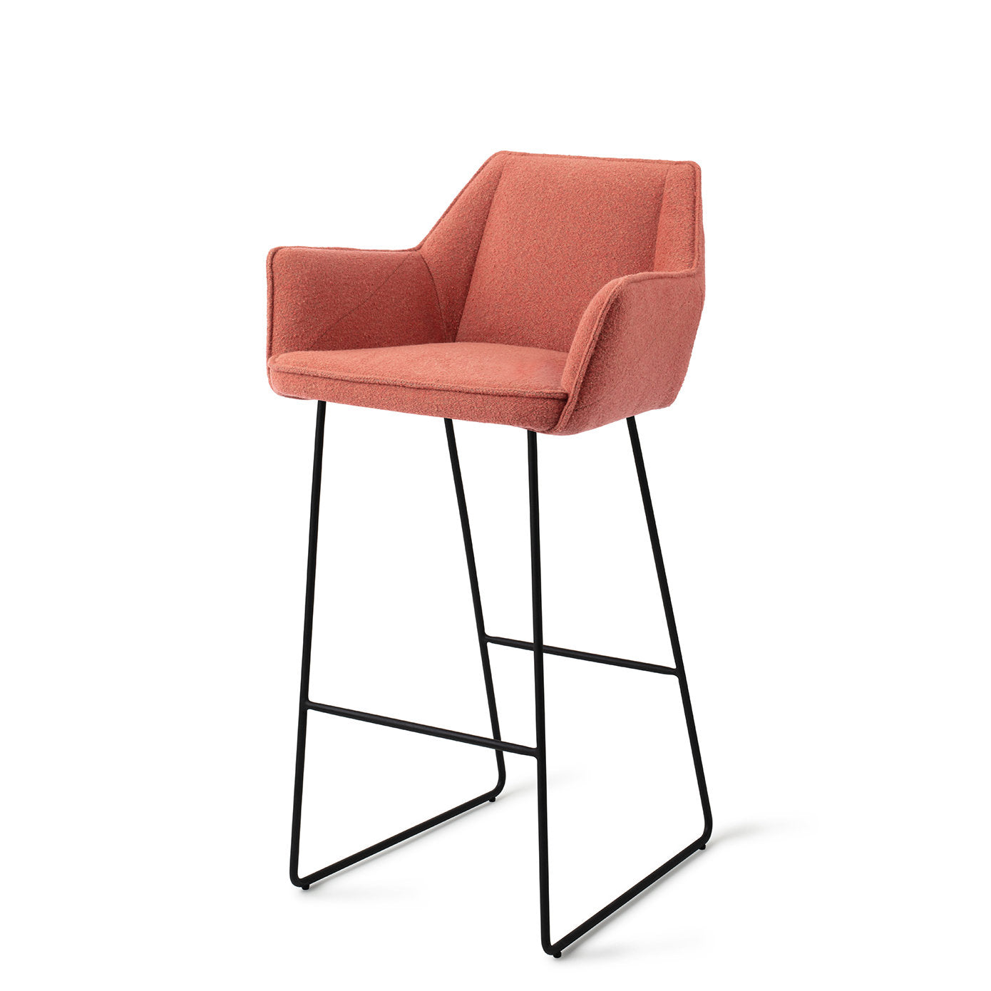 Jesper Home Tome Shabby Saffron Barkruk - Slide Black - KwaliteitWonen.nl
