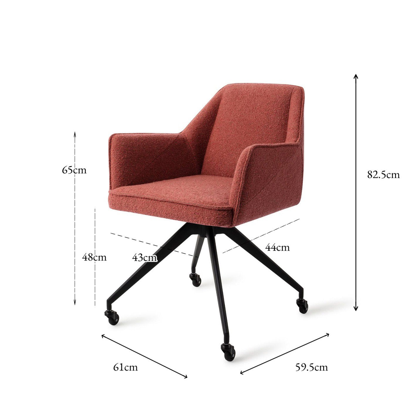 Jesper Home Tome Shabby Saffron Eetkamerstoel - Glide Black - KwaliteitWonen.nl