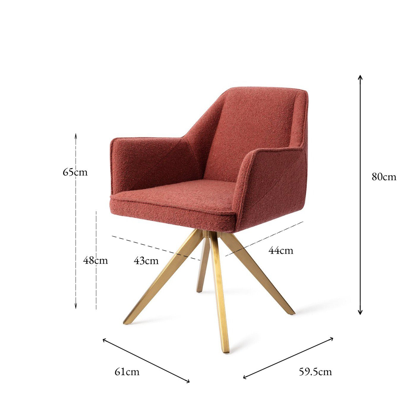 Jesper Home Tome Shabby Saffron Eetkamerstoel - Turn Gold - KwaliteitWonen.nl
