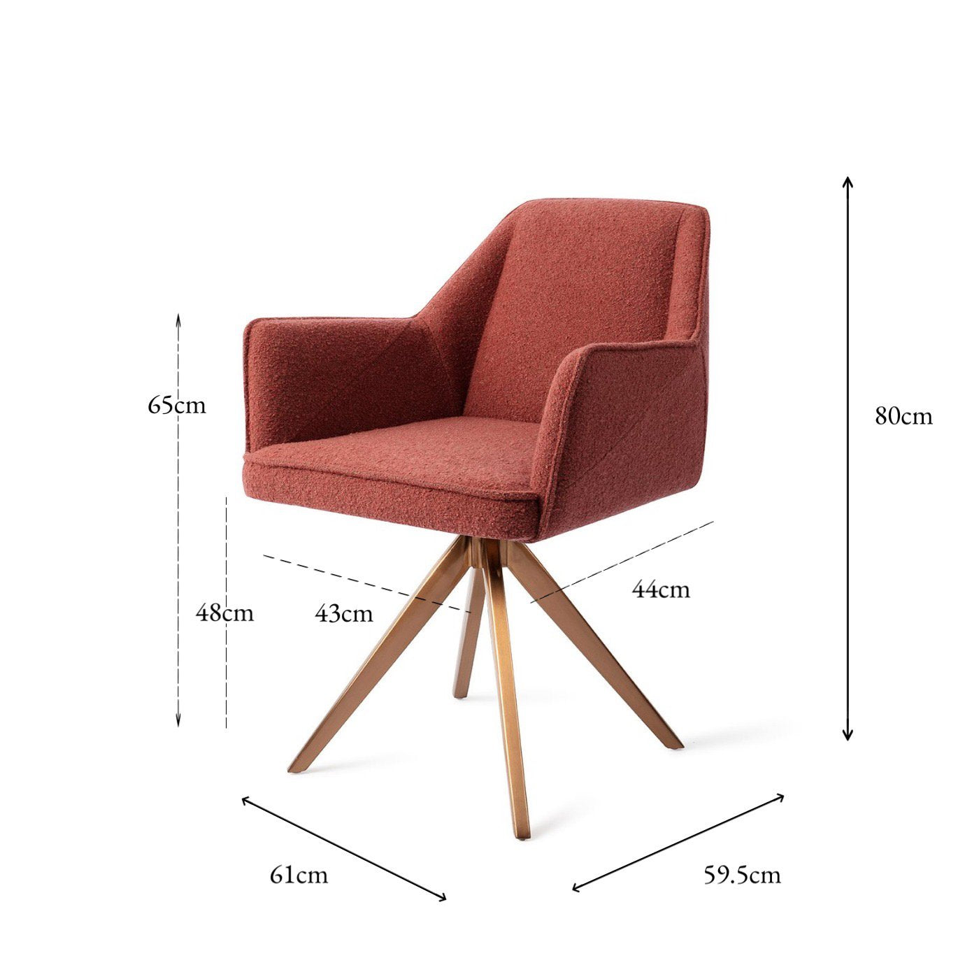 Jesper Home Tome Shabby Saffron Eetkamerstoel - Turn Rose - KwaliteitWonen.nl