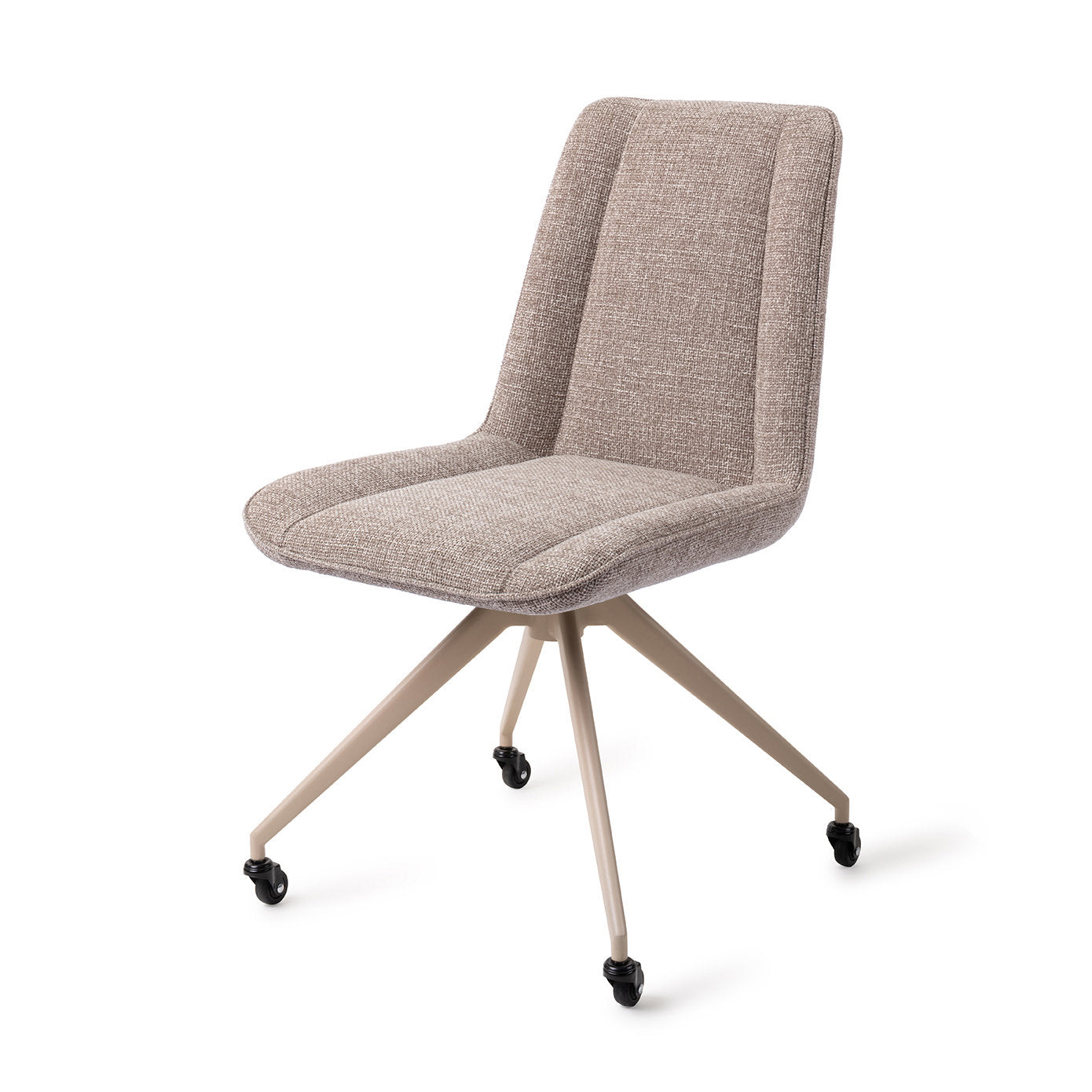 Jesper Home Umedo Grainy Greige Eetkamerstoel - Glide Beige - KwaliteitWonen.nl