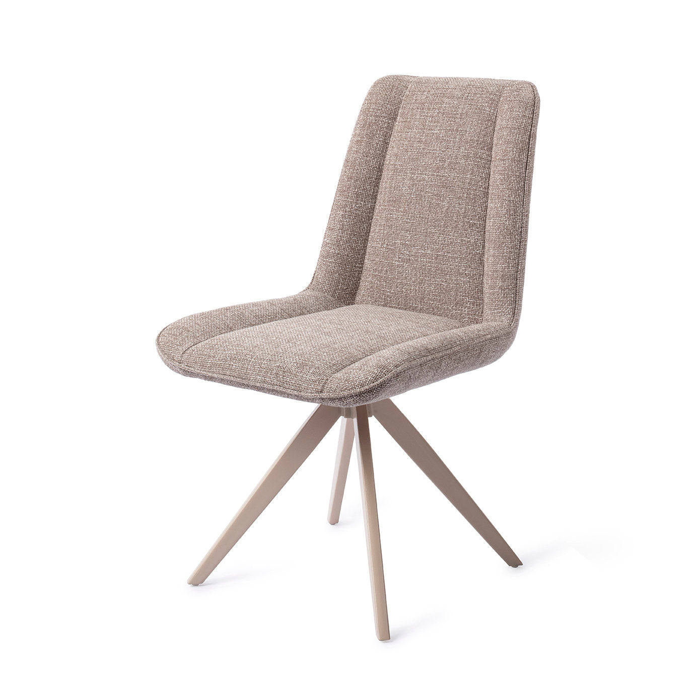 Jesper Home Umedo Grainy Greige Eetkamerstoel - Turn Beige - KwaliteitWonen.nl