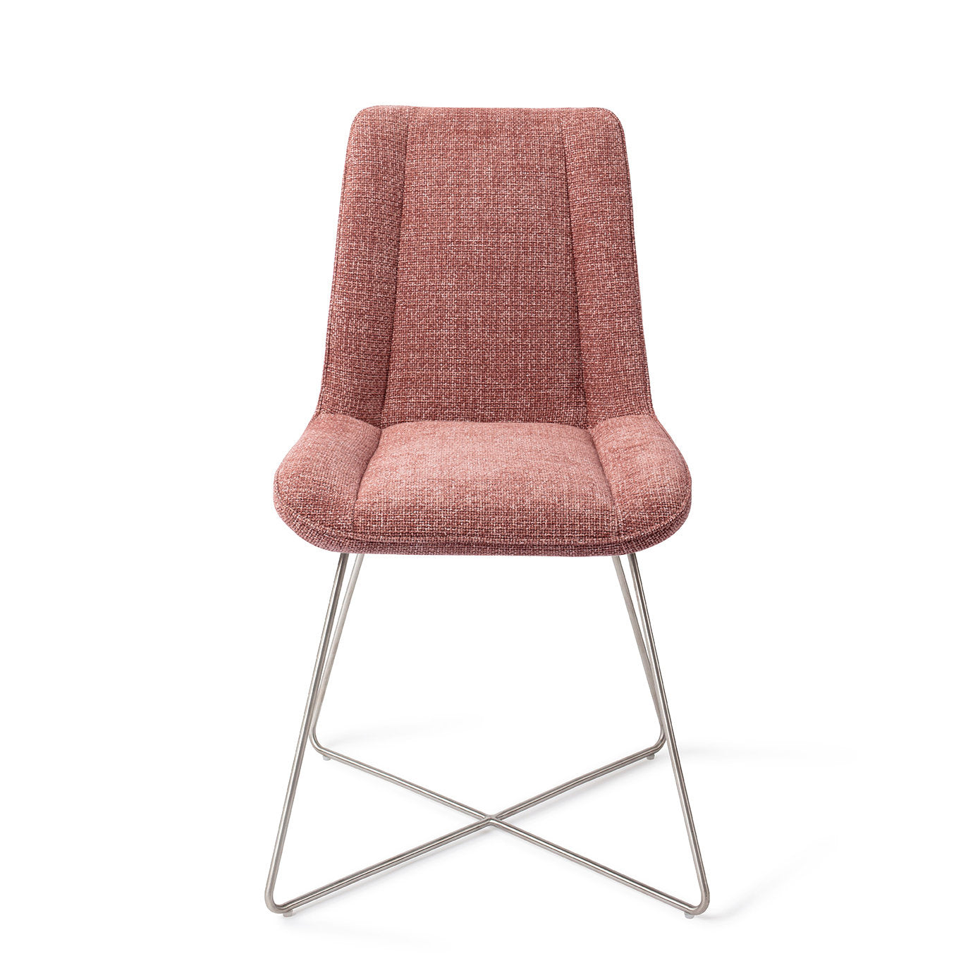 Jesper Home Umedo Scarlet Grain Eetkamerstoel - Cross Steel - KwaliteitWonen.nl