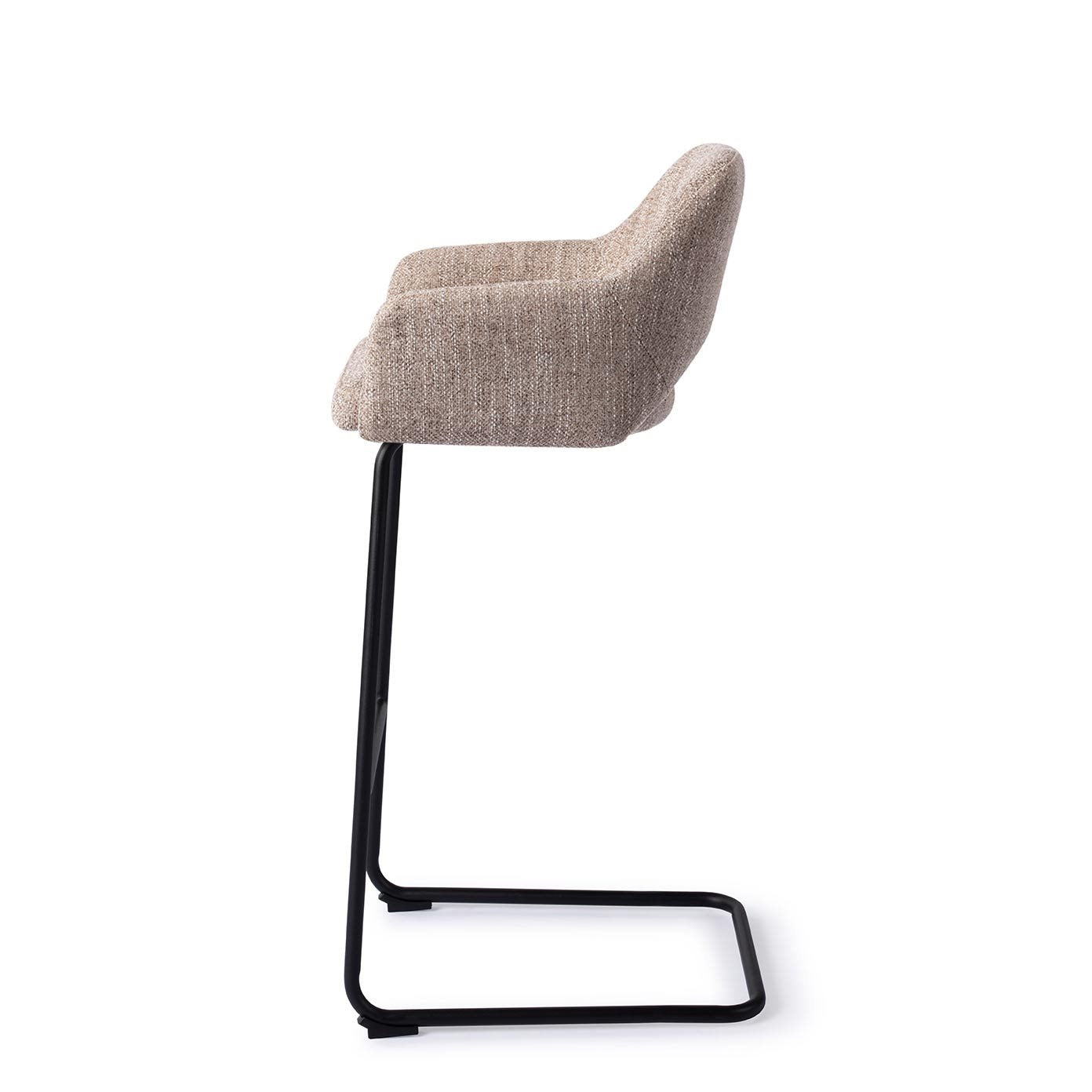 Jesper Home Yanai Biscuit Beach Barkruk - Arch Black (H) - KwaliteitWonen.nl