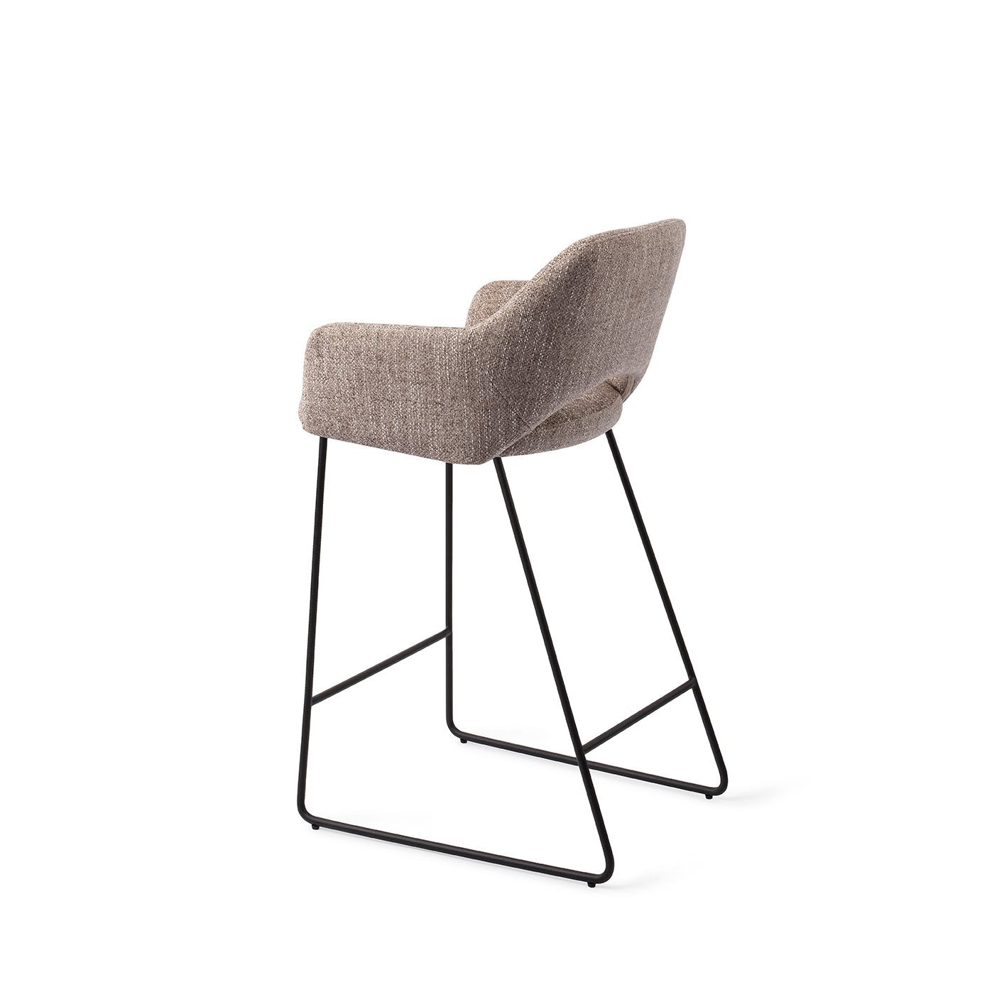 Jesper Home Yanai Biscuit Beach Barkruk - Slide Black (L) - KwaliteitWonen.nl