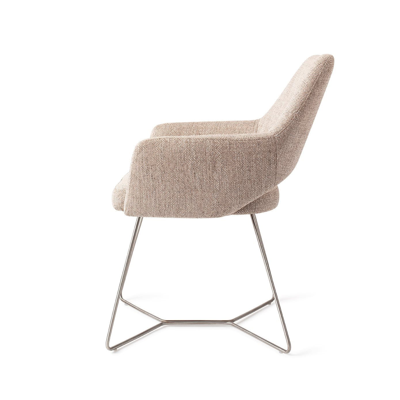 Jesper Home Yanai Biscuit Beach Eetkamerstoel - Beehive Steel - KwaliteitWonen.nl