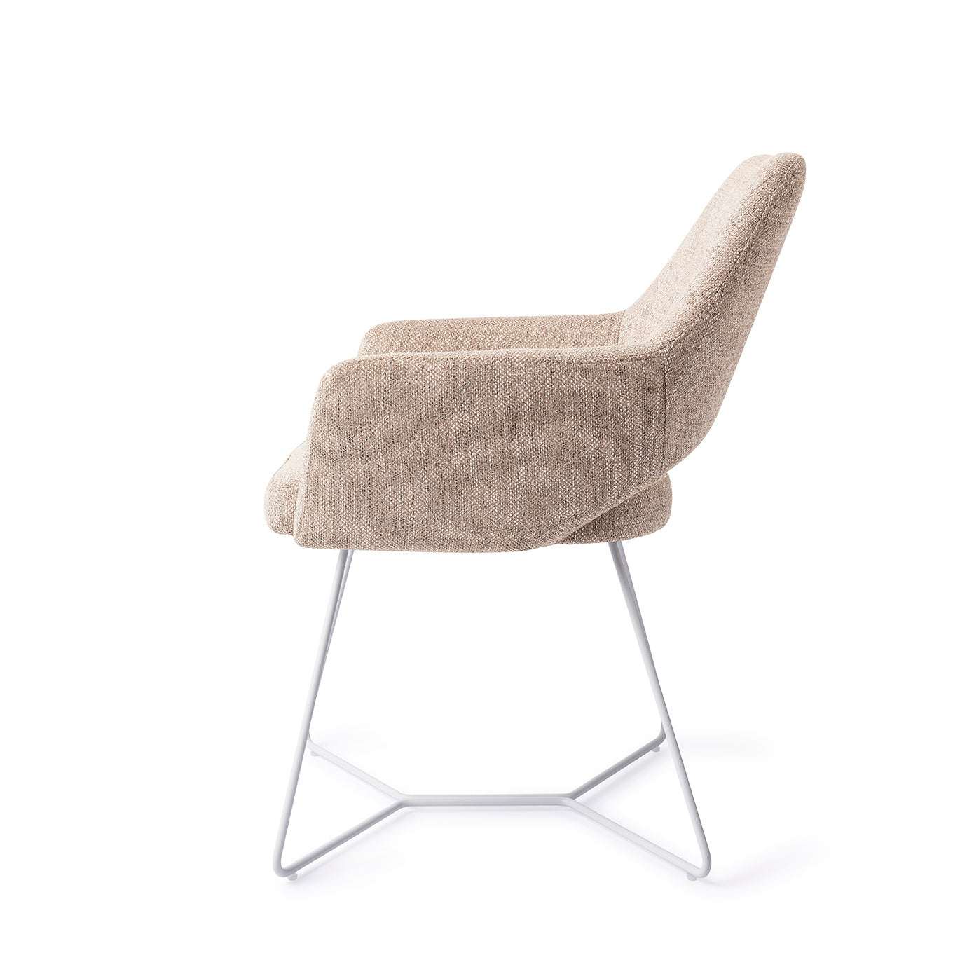 Jesper Home Yanai Biscuit Beach Eetkamerstoel - Beehive White - KwaliteitWonen.nl