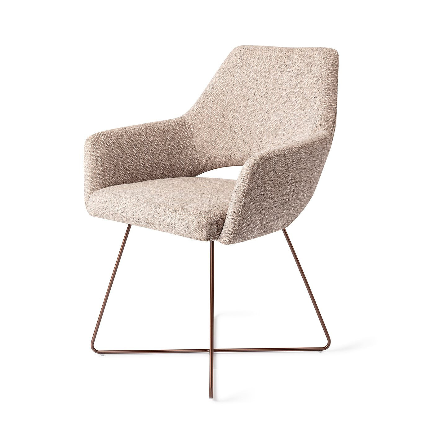 Jesper Home Yanai Biscuit Beach Eetkamerstoel - Cross Rose - KwaliteitWonen.nl