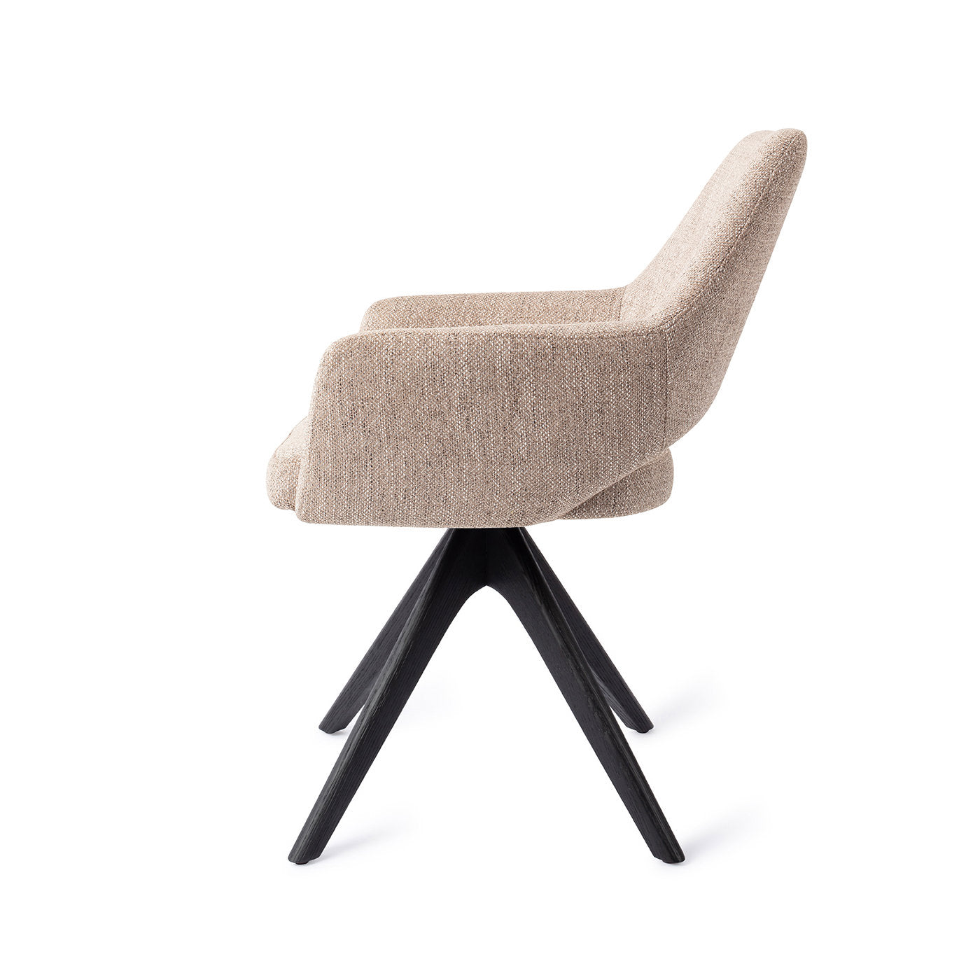 Jesper Home Yanai Biscuit Beach Eetkamerstoel - Revolve Oak Black - KwaliteitWonen.nl