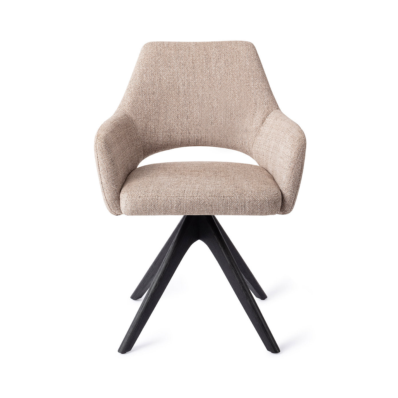 Jesper Home Yanai Biscuit Beach Eetkamerstoel - Revolve Oak Black-Kwaliteitwonen.nl