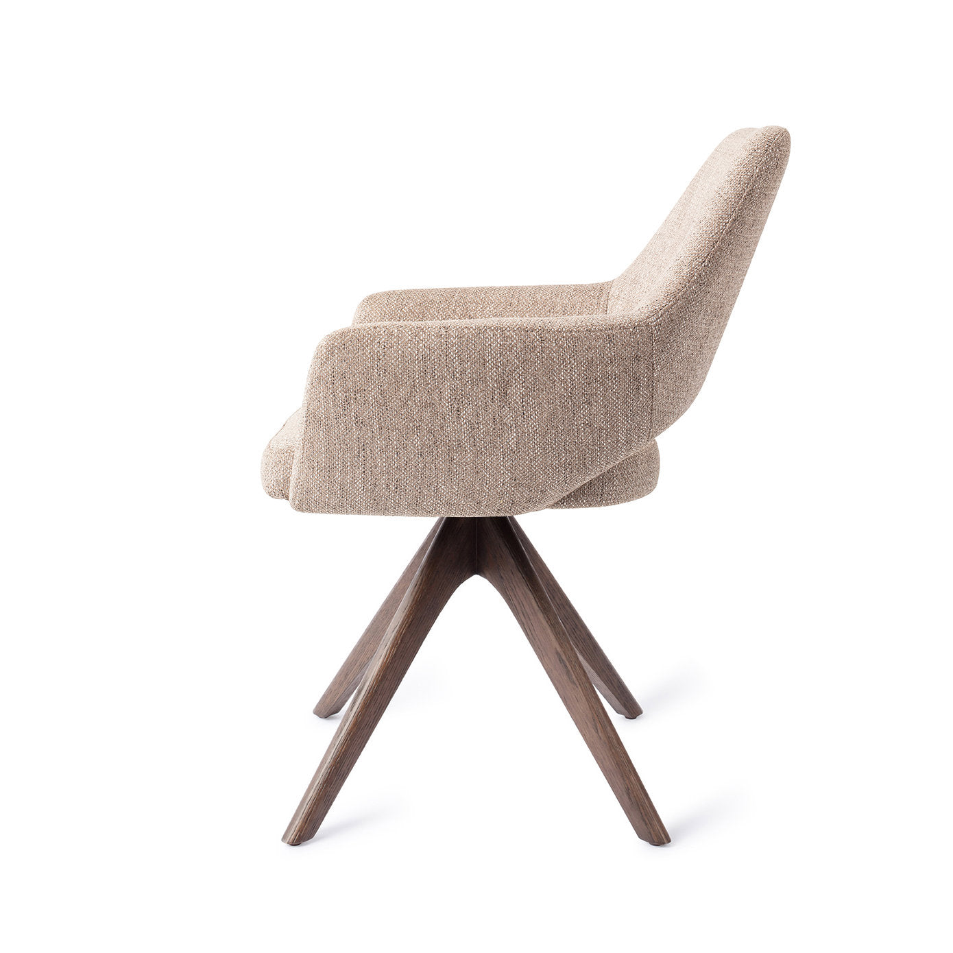 Jesper Home Yanai Biscuit Beach Eetkamerstoel - Revolve Oak Walnut - KwaliteitWonen.nl