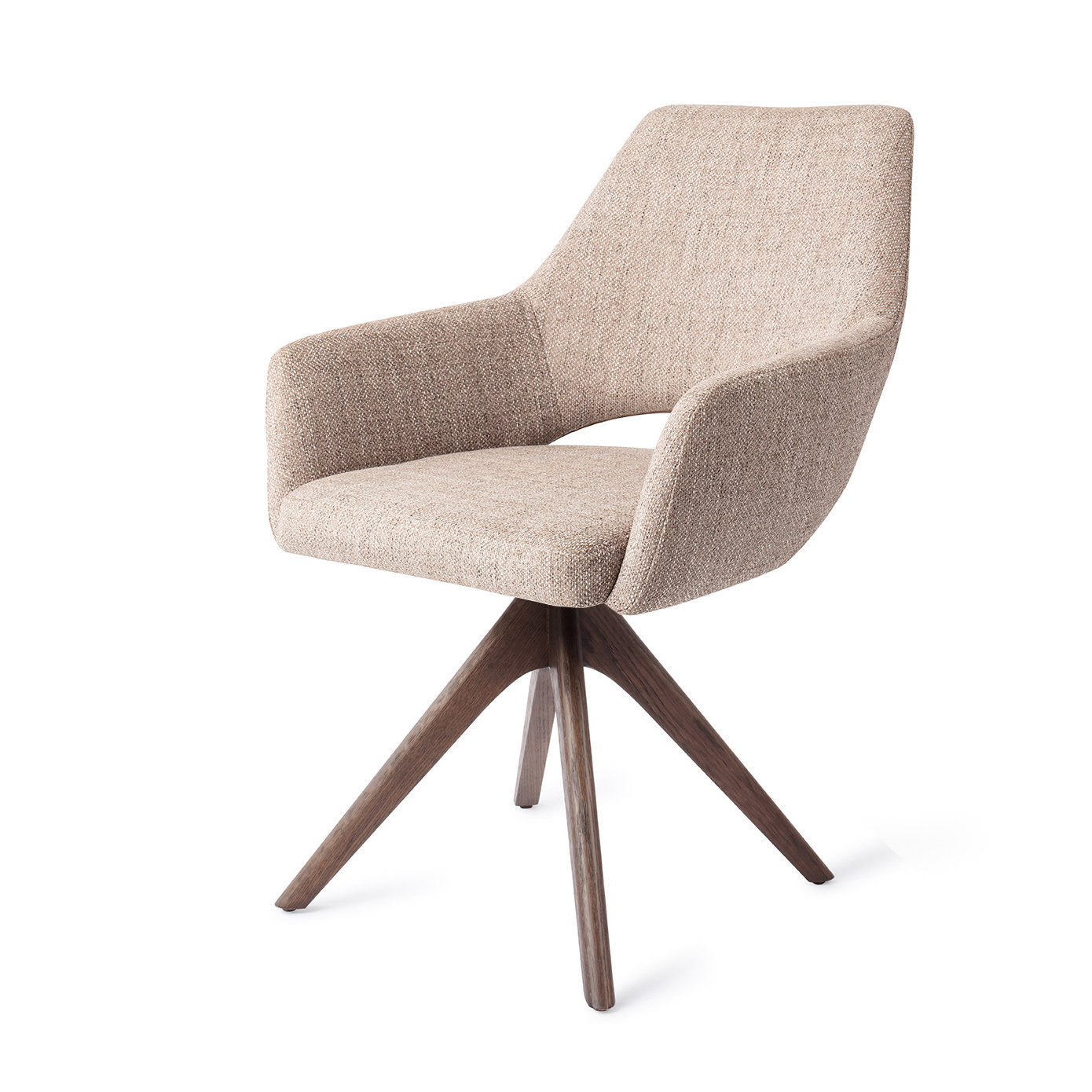 Jesper Home Yanai Biscuit Beach Eetkamerstoel - Revolve Oak Walnut - KwaliteitWonen.nl