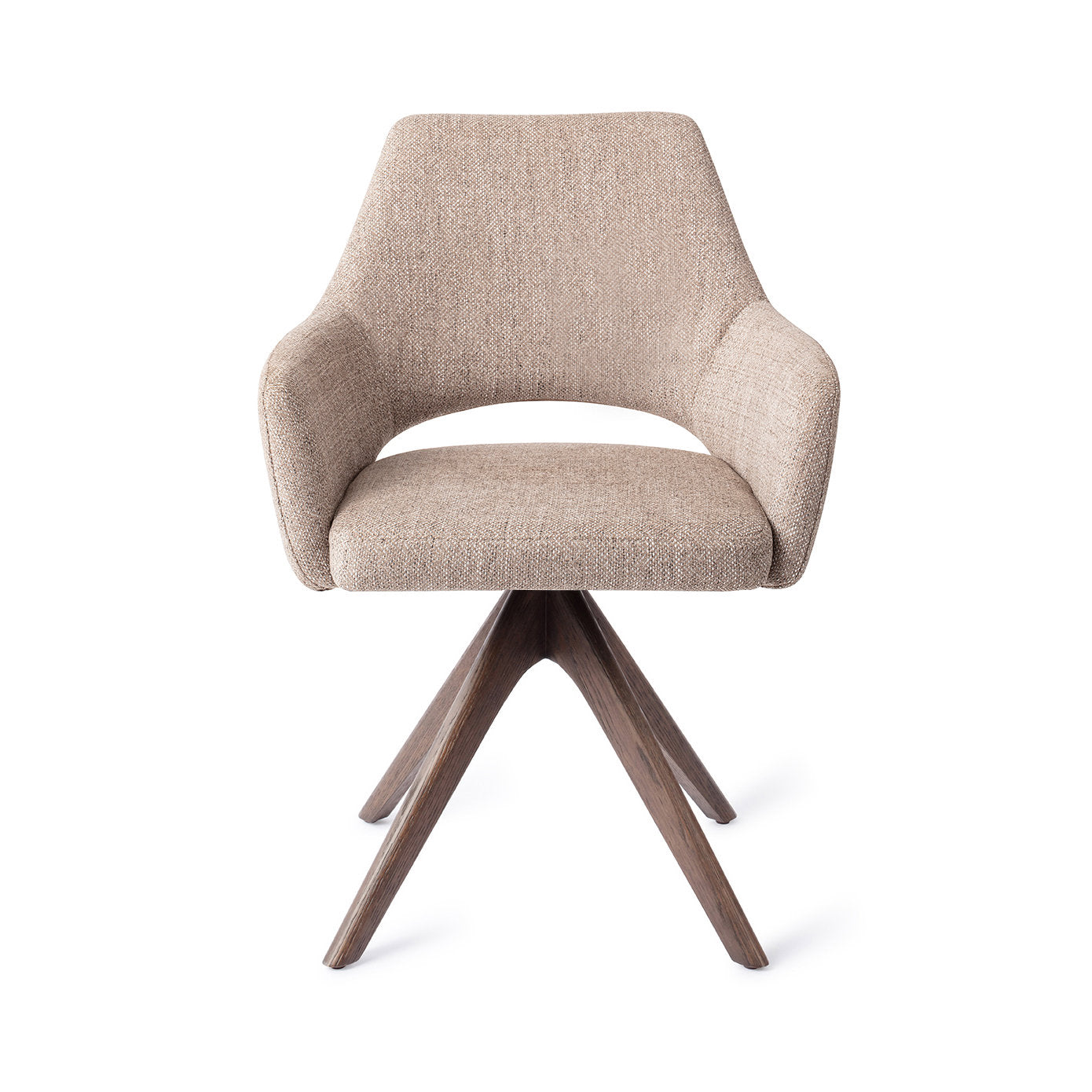 Jesper Home Yanai Biscuit Beach Eetkamerstoel - Revolve Oak Walnut - KwaliteitWonen.nl