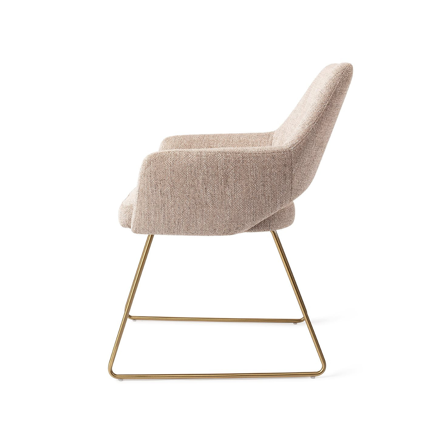 Jesper Home Yanai Biscuit Beach Eetkamerstoel - Slide Gold - KwaliteitWonen.nl