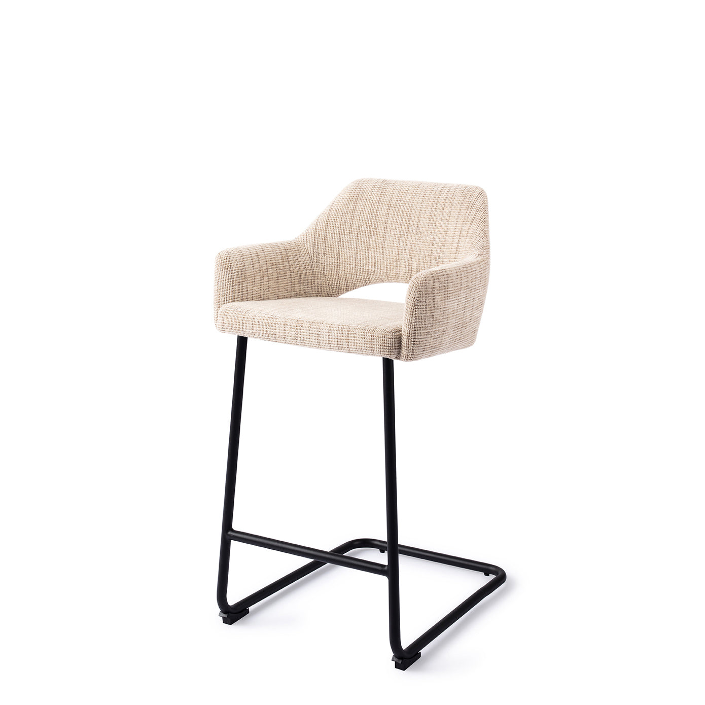Jesper Home Yanai Caramel Grid - Counter Arch Black (L) - KwaliteitWonen.nl