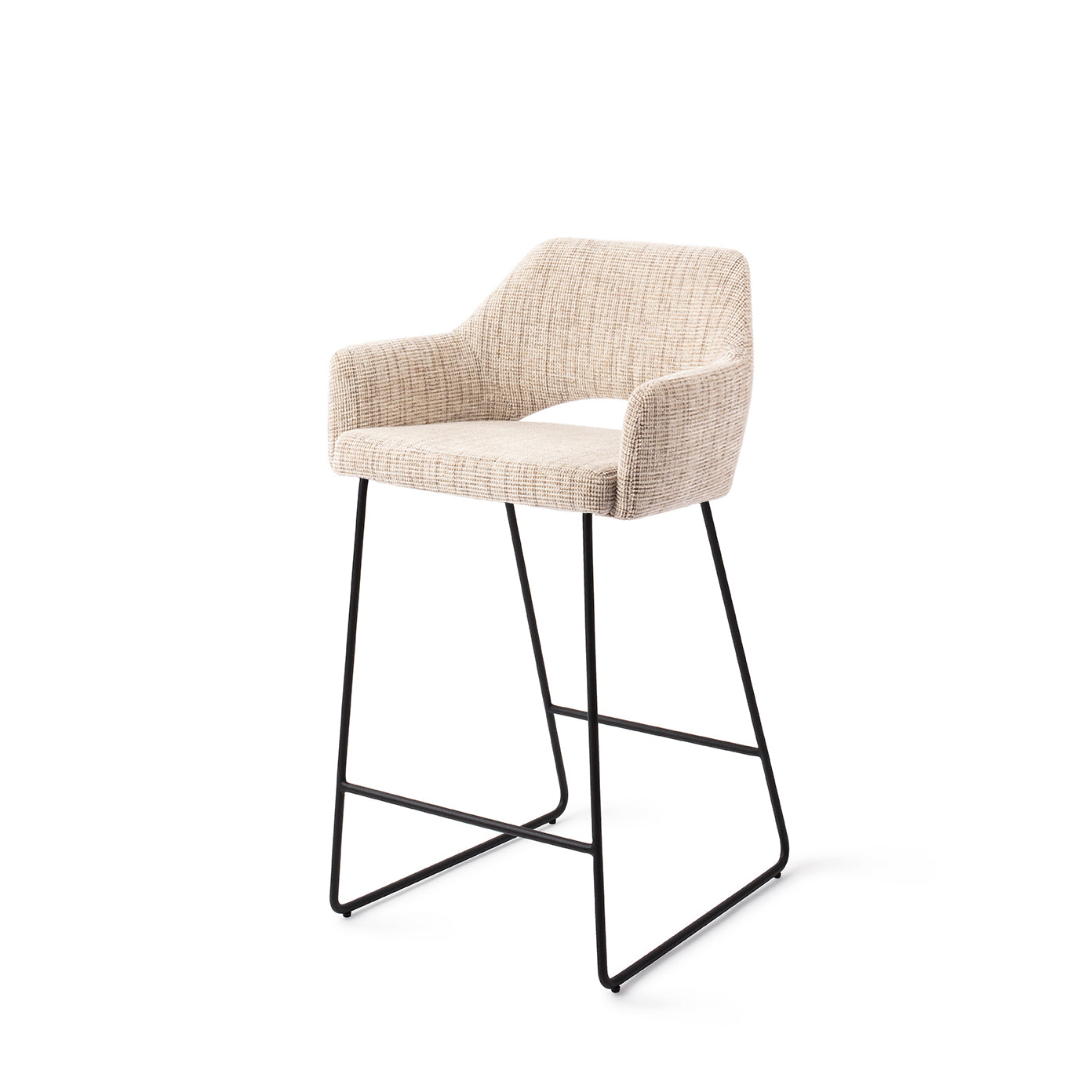 Jesper Home Yanai Caramel Grid - Counter Slide Black (L) - KwaliteitWonen.nl