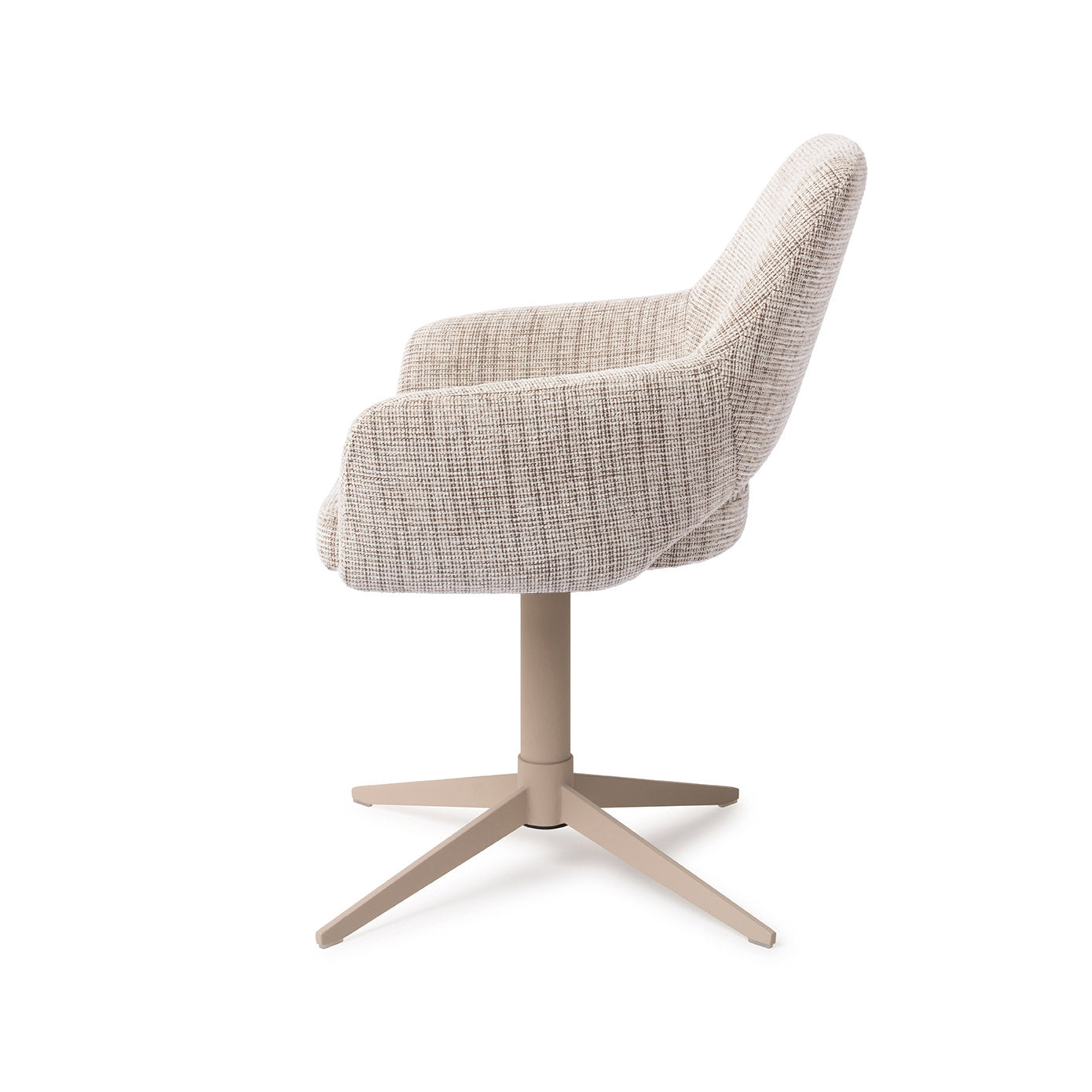 Jesper Home Yanai Caramel Grid Eetkamerstoel - Quad Beige - KwaliteitWonen.nl