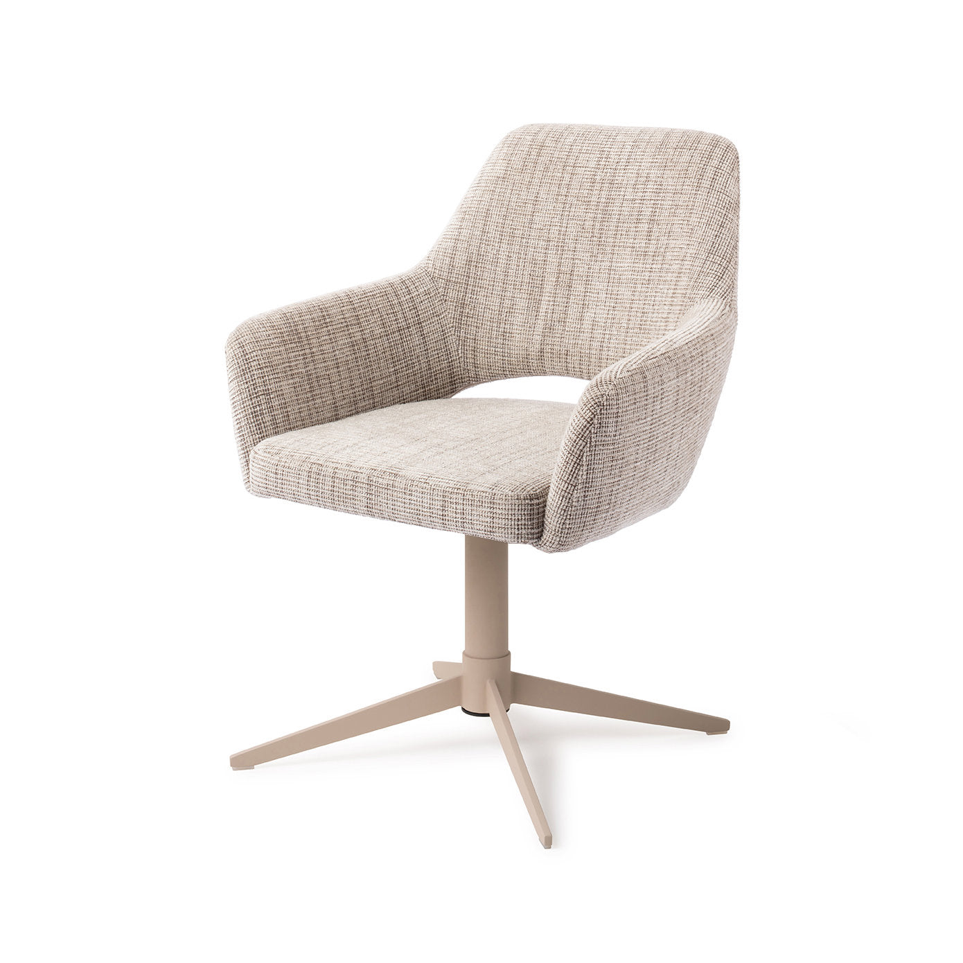 Jesper Home Yanai Caramel Grid Eetkamerstoel - Quad Beige - KwaliteitWonen.nl