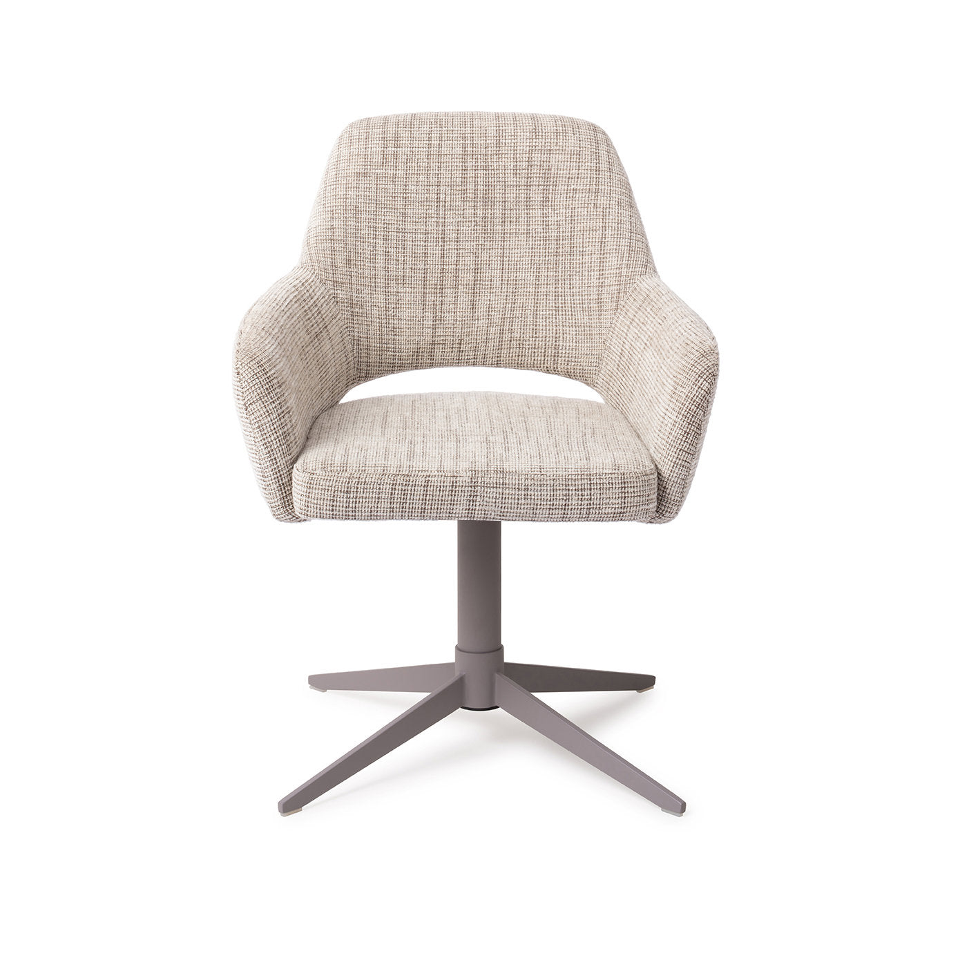 Jesper Home Yanai Caramel Grid Eetkamerstoel - Quad Grey - KwaliteitWonen.nl