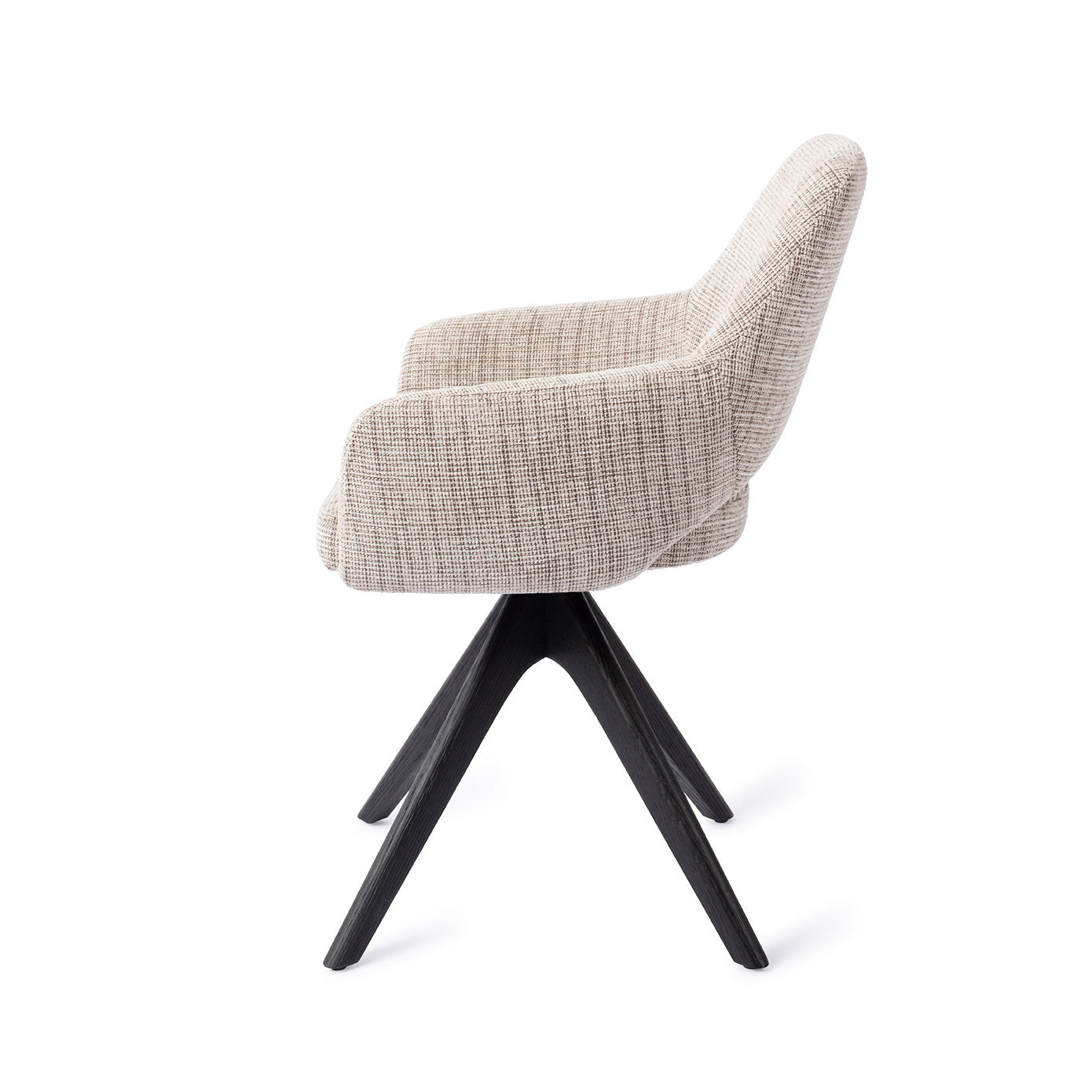 Jesper Home Yanai Caramel Grid Eetkamerstoel - Revolve Oak Black - KwaliteitWonen.nl