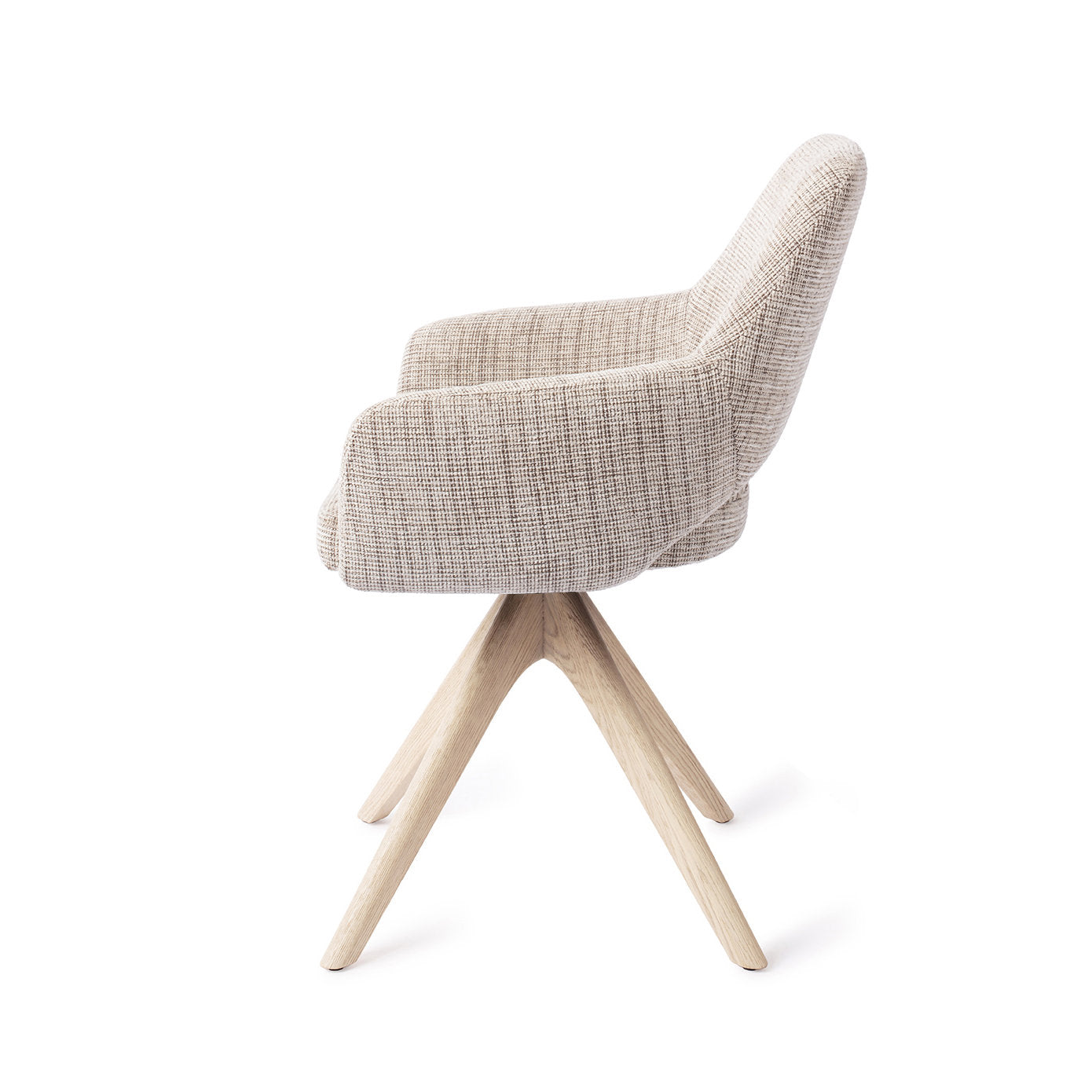 Jesper Home Yanai Caramel Grid Eetkamerstoel - Revolve Oak Bleach - KwaliteitWonen.nl
