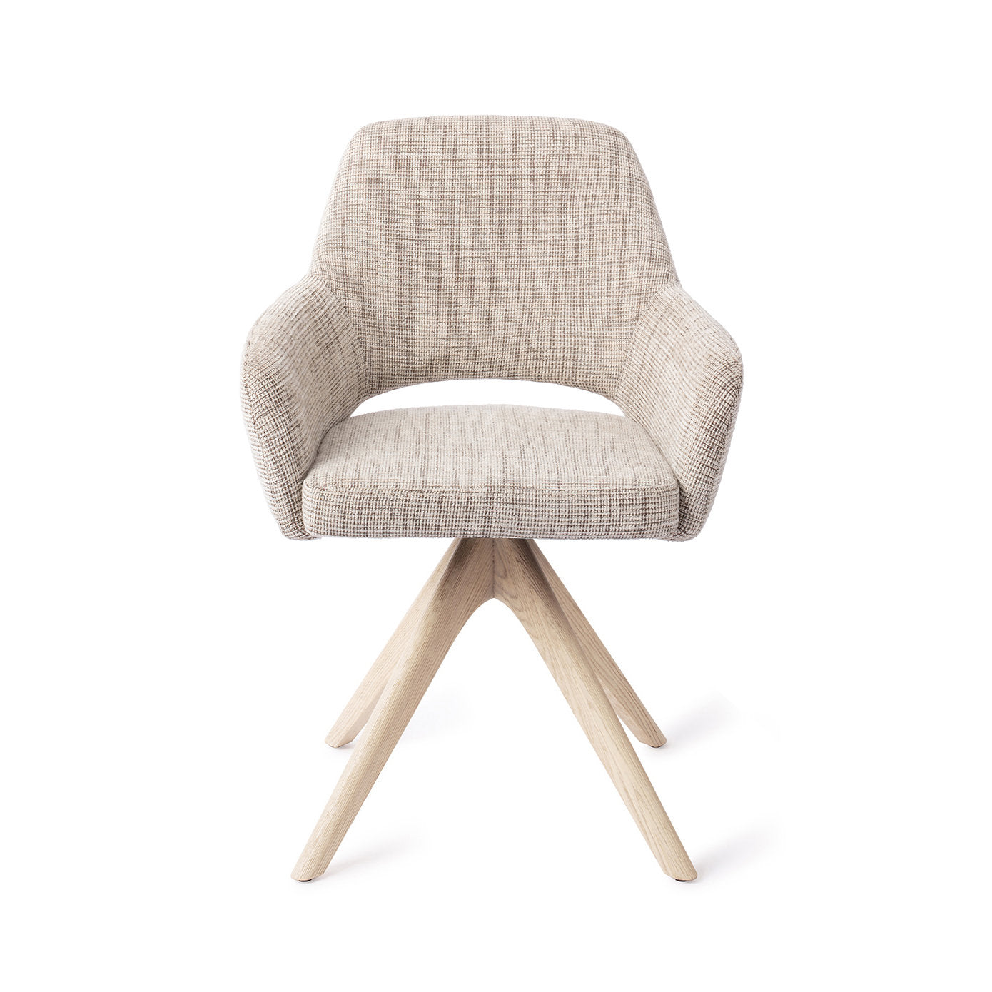 Jesper Home Yanai Caramel Grid Eetkamerstoel - Revolve Oak Bleach - KwaliteitWonen.nl
