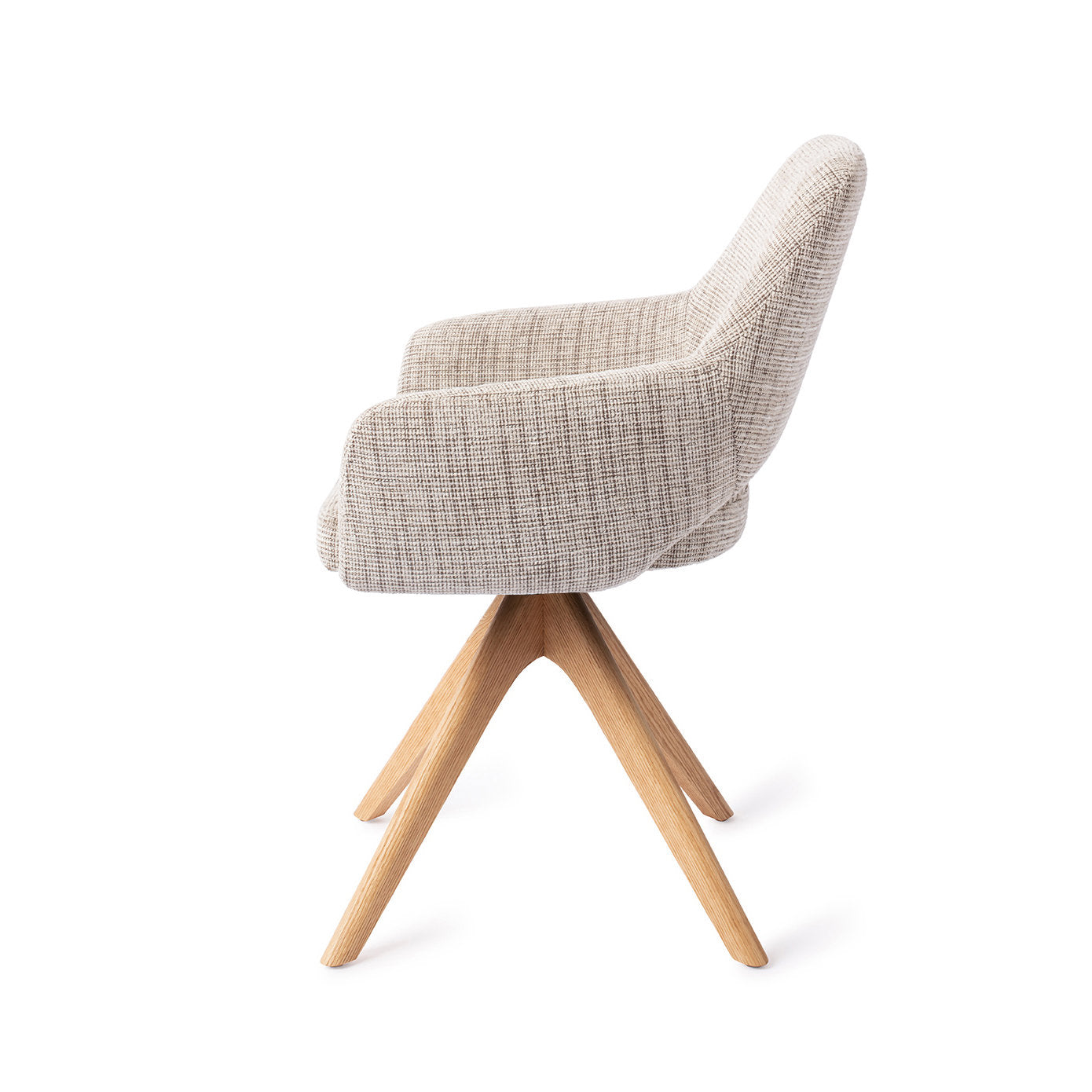 Jesper Home Yanai Caramel Grid Eetkamerstoel - Revolve Oak Natural - KwaliteitWonen.nl