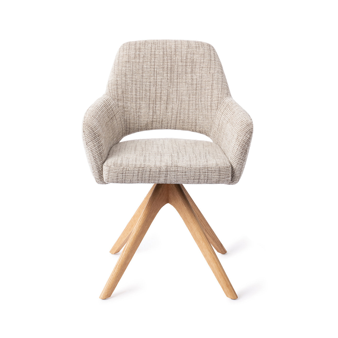 Jesper Home Yanai Caramel Grid Eetkamerstoel - Revolve Oak Natural - KwaliteitWonen.nl