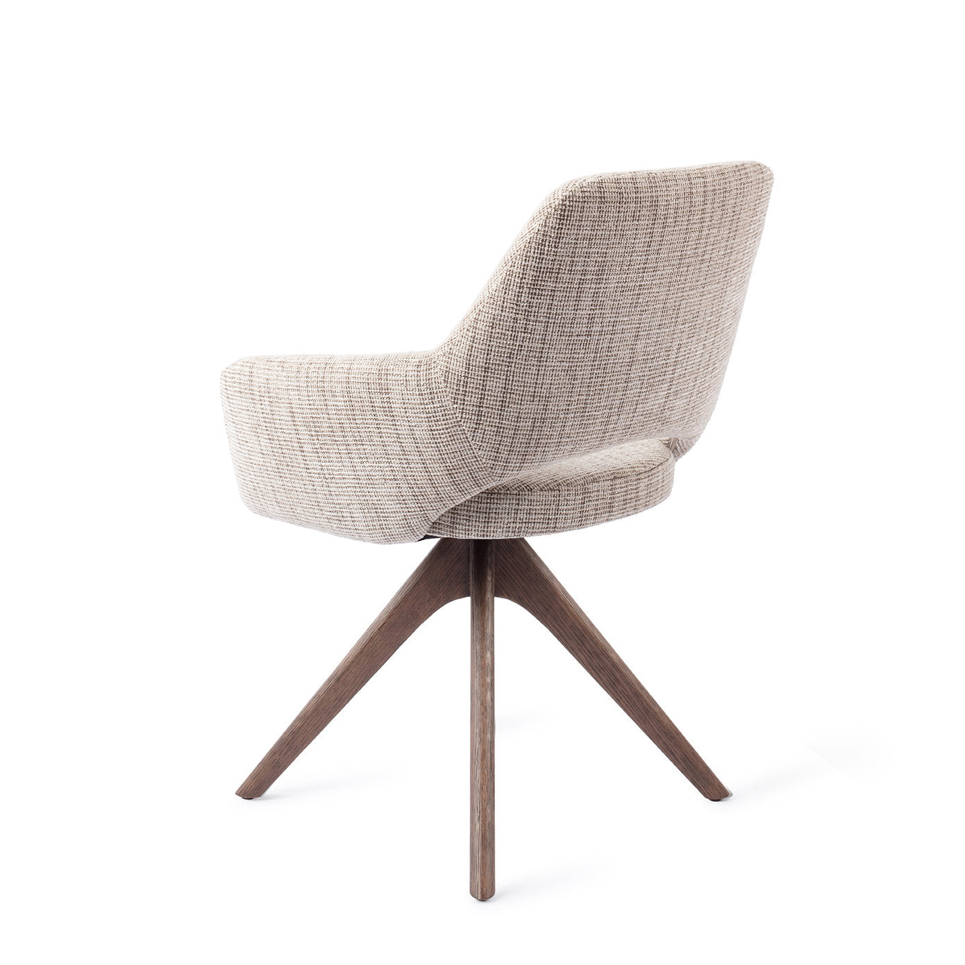 Jesper Home Yanai Caramel Grid Eetkamerstoel - Revolve Oak Walnut - KwaliteitWonen.nl