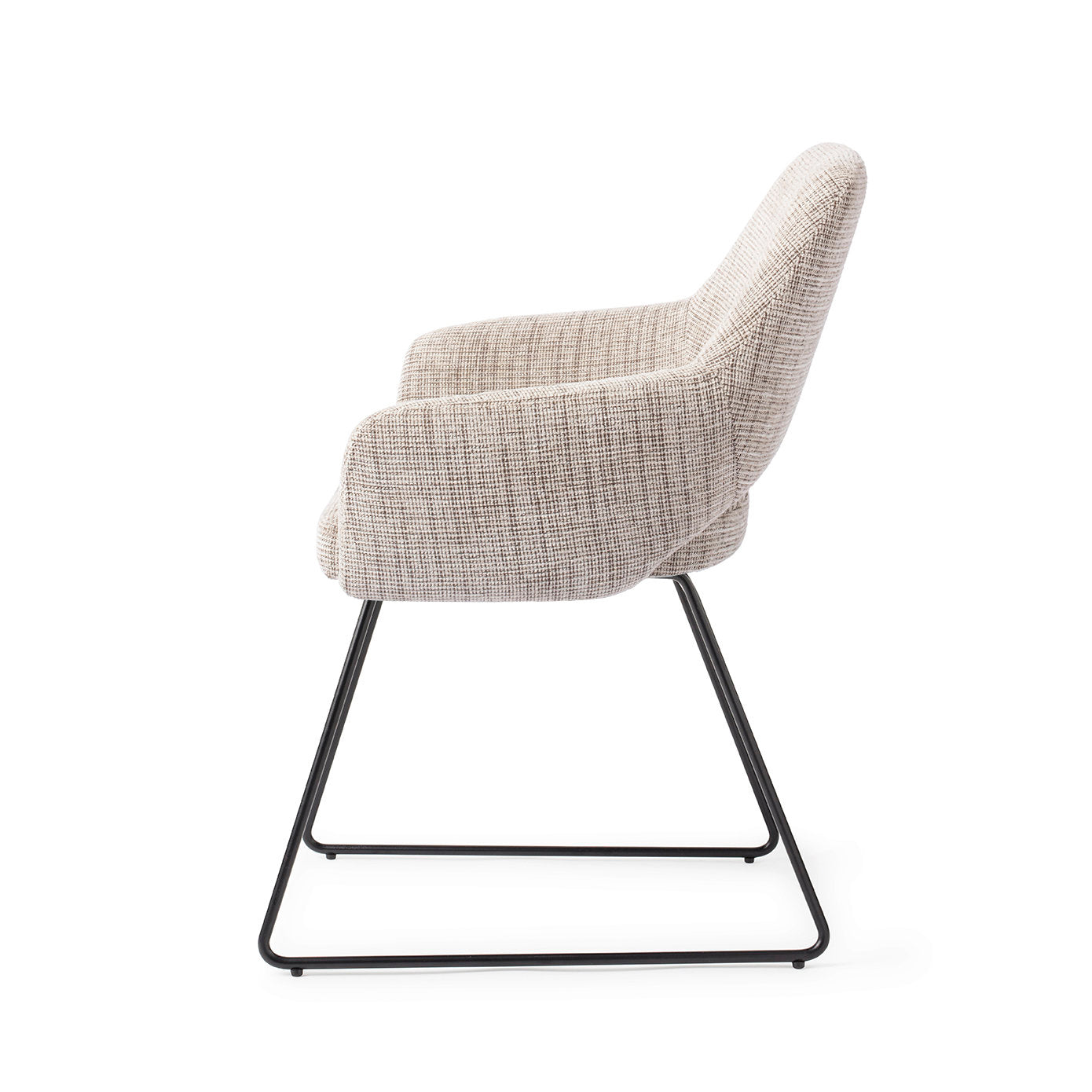 Jesper Home Yanai Caramel Grid Eetkamerstoel - Slide Black - KwaliteitWonen.nl