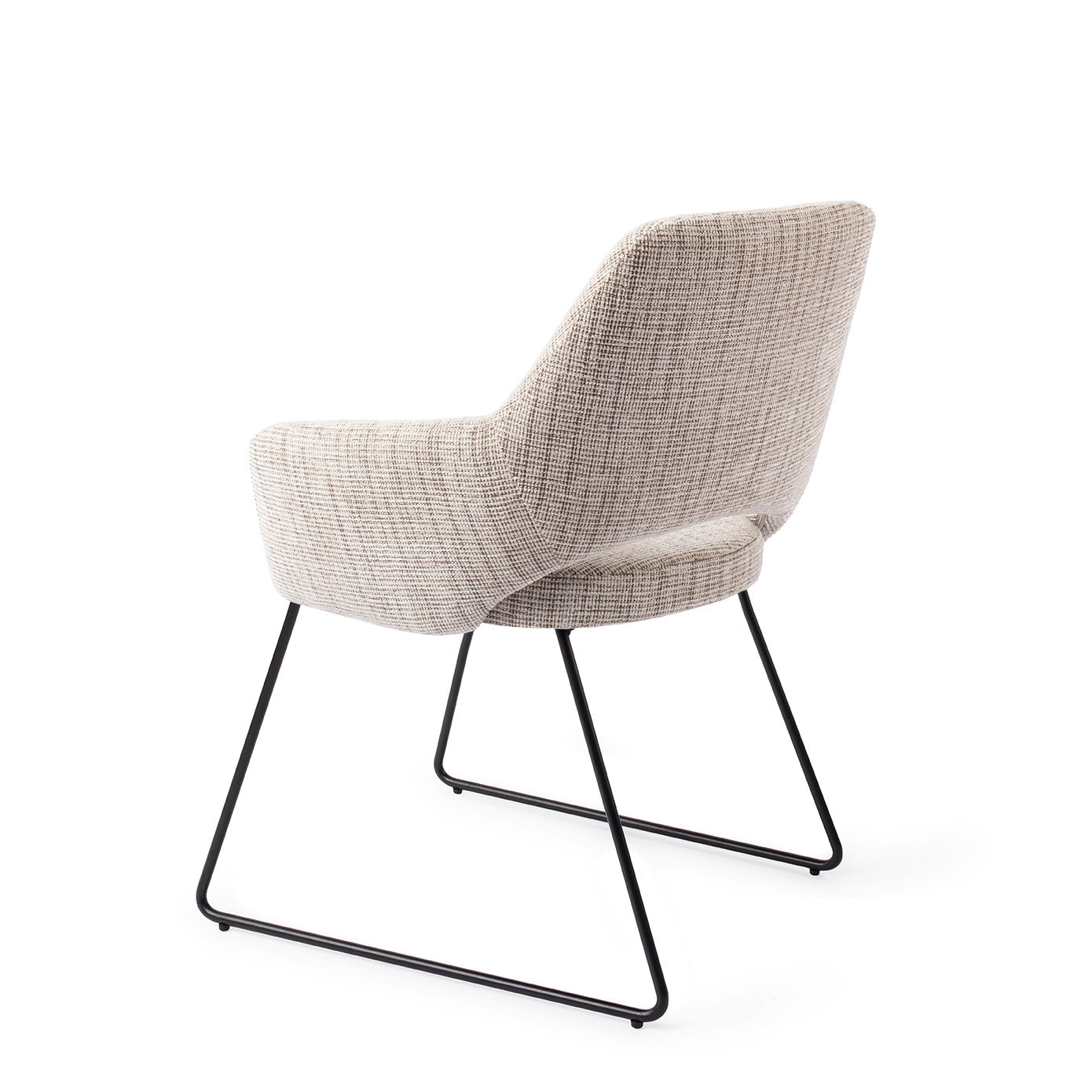 Jesper Home Yanai Caramel Grid Eetkamerstoel - Slide Black - KwaliteitWonen.nl