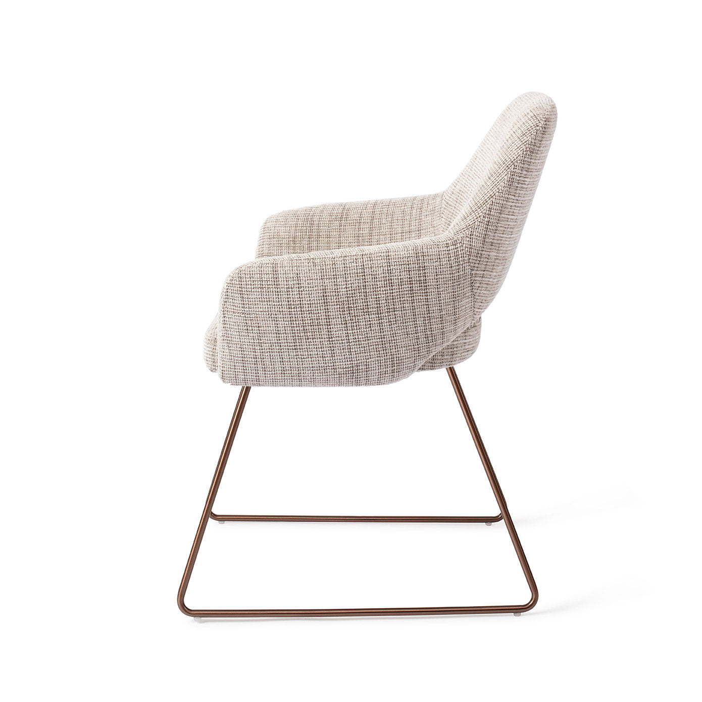 Jesper Home Yanai Caramel Grid Eetkamerstoel - Slide Rose - KwaliteitWonen.nl