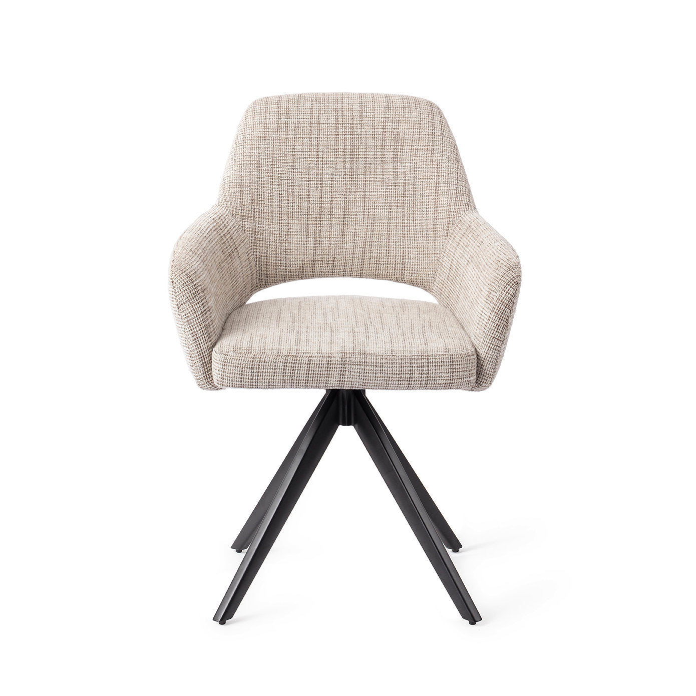Jesper Home Yanai Caramel Grid Eetkamerstoel - Turn Black - KwaliteitWonen.nl