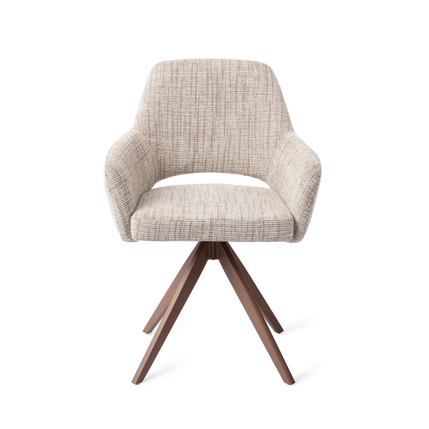 Jesper Home Yanai Caramel Grid Eetkamerstoel - Turn Brown - KwaliteitWonen.nl