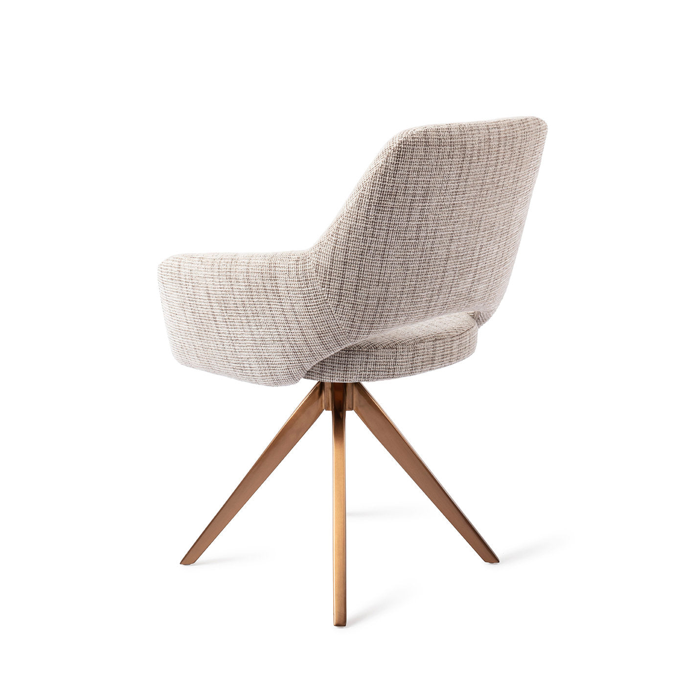 Jesper Home Yanai Caramel Grid Eetkamerstoel - Turn Rose - KwaliteitWonen.nl
