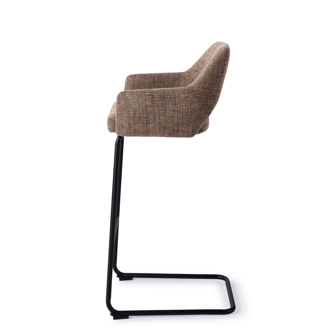 Jesper Home Yanai Checked Chestnut Barkruk - Arch Black (H) - KwaliteitWonen.nl