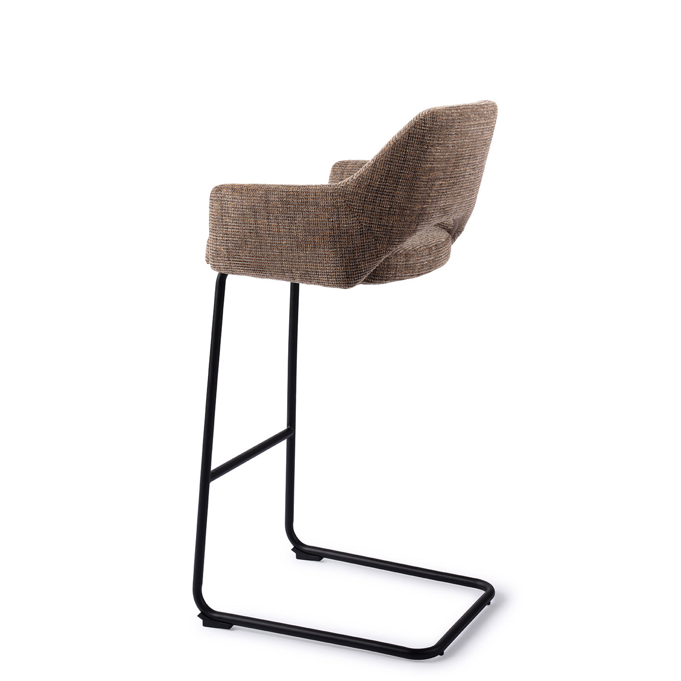 Jesper Home Yanai Checked Chestnut Barkruk - Arch Black (H) - KwaliteitWonen.nl