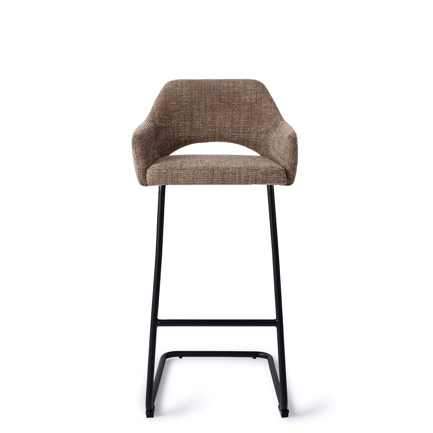 Jesper Home Yanai Checked Chestnut Barkruk - Arch Black (H) - KwaliteitWonen.nl