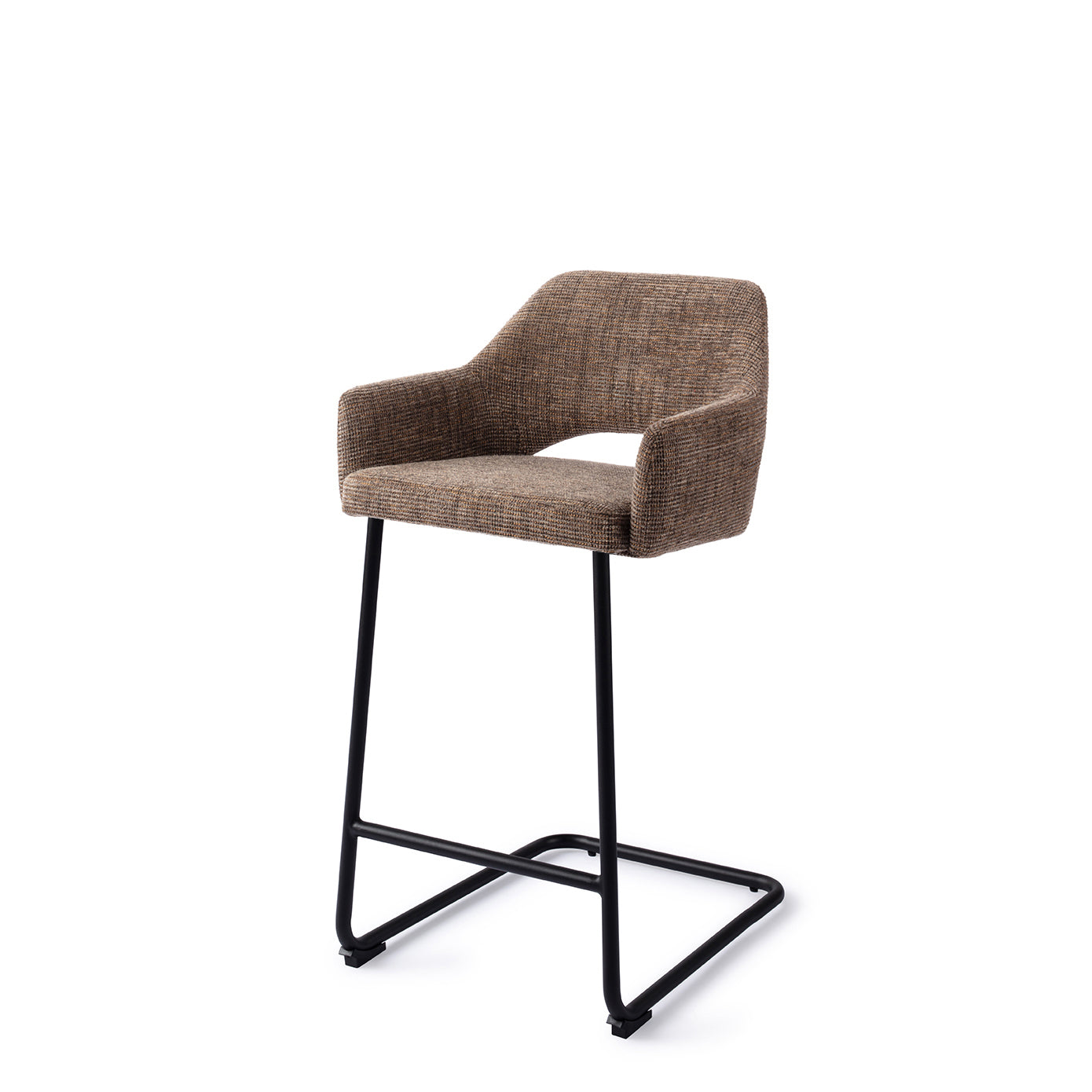 Jesper Home Yanai Checked Chestnut - Counter Arch Black (L) - KwaliteitWonen.nl