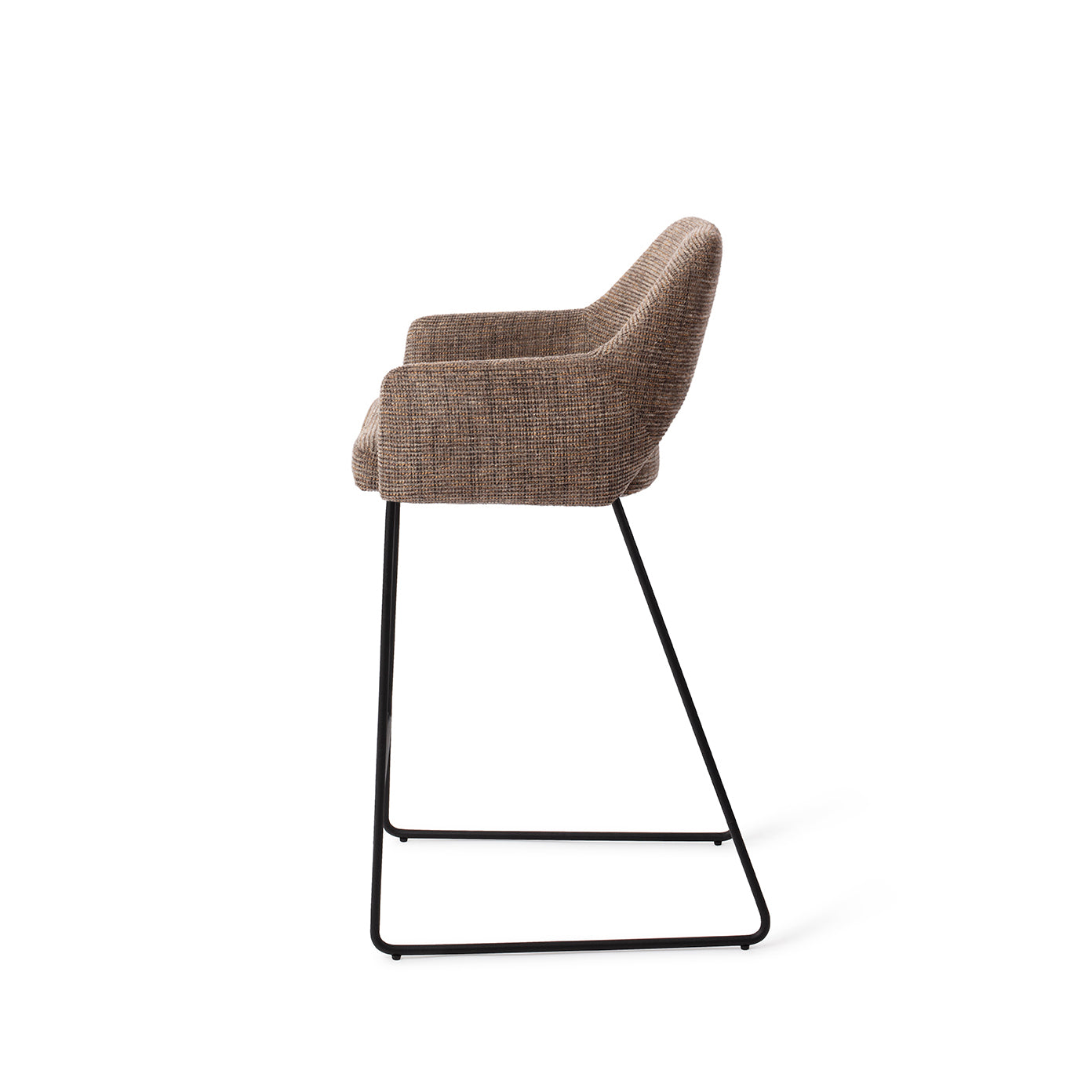 Jesper Home Yanai Checked Chestnut - Counter Slide Black (L) - KwaliteitWonen.nl