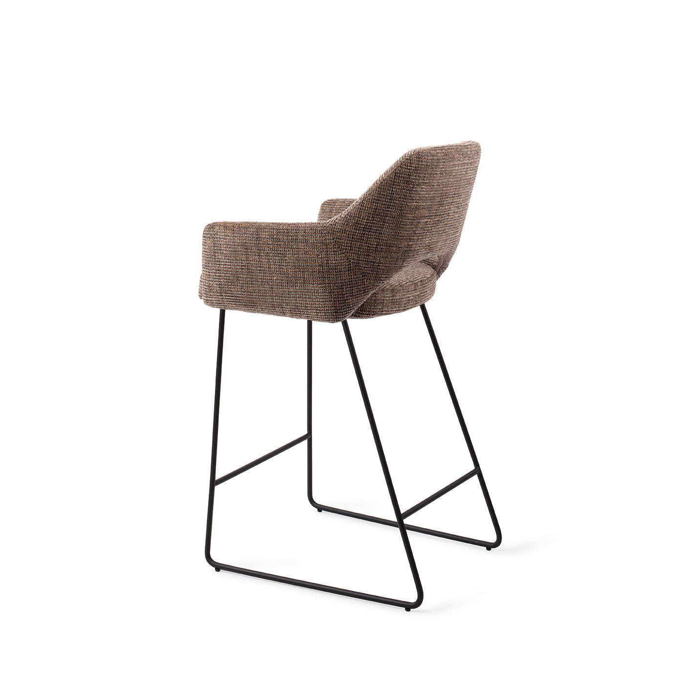 Jesper Home Yanai Checked Chestnut - Counter Slide Black (L) - KwaliteitWonen.nl