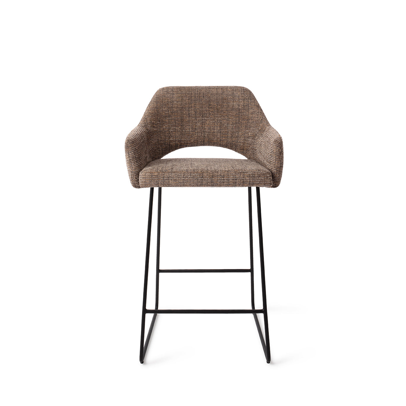 Jesper Home Yanai Checked Chestnut - Counter Slide Black (L) - KwaliteitWonen.nl