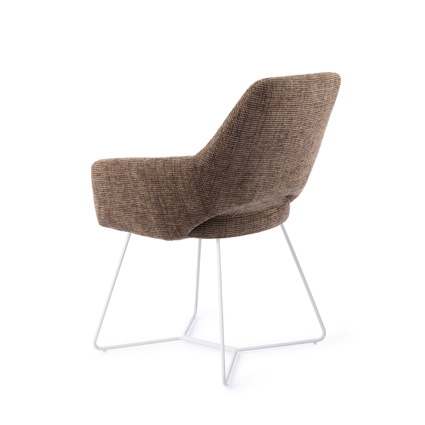 Jesper Home Yanai Checked Chestnut Eetkamerstoel - Beehive White - KwaliteitWonen.nl