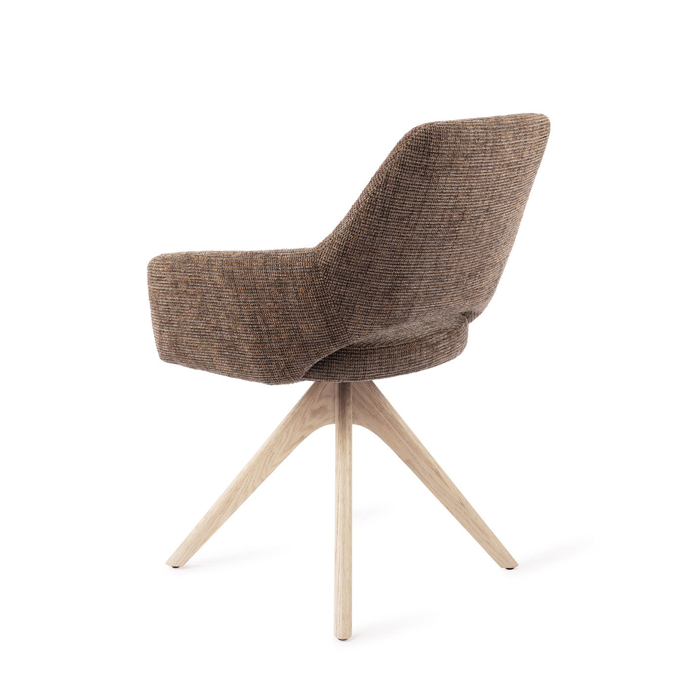 Jesper Home Yanai Checked Chestnut Eetkamerstoel - Revolve Oak Bleach - KwaliteitWonen.nl