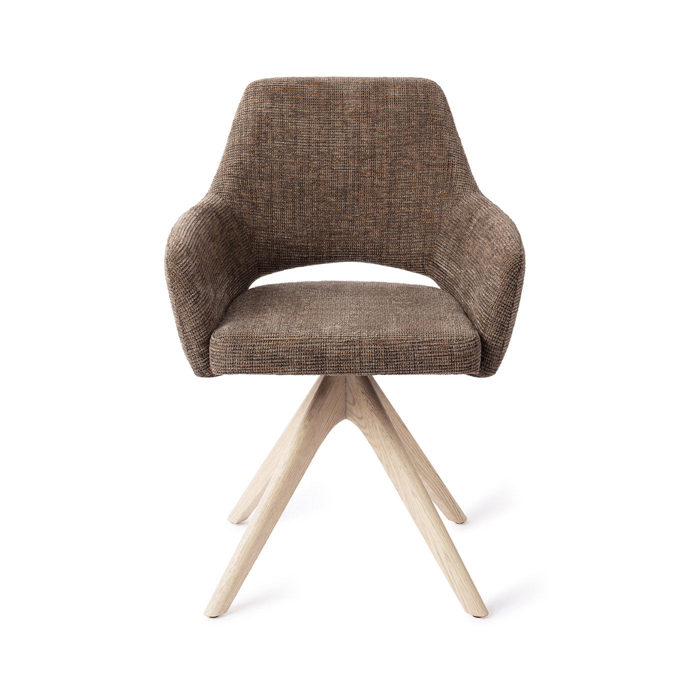 Jesper Home Yanai Checked Chestnut Eetkamerstoel - Revolve Oak Bleach - KwaliteitWonen.nl