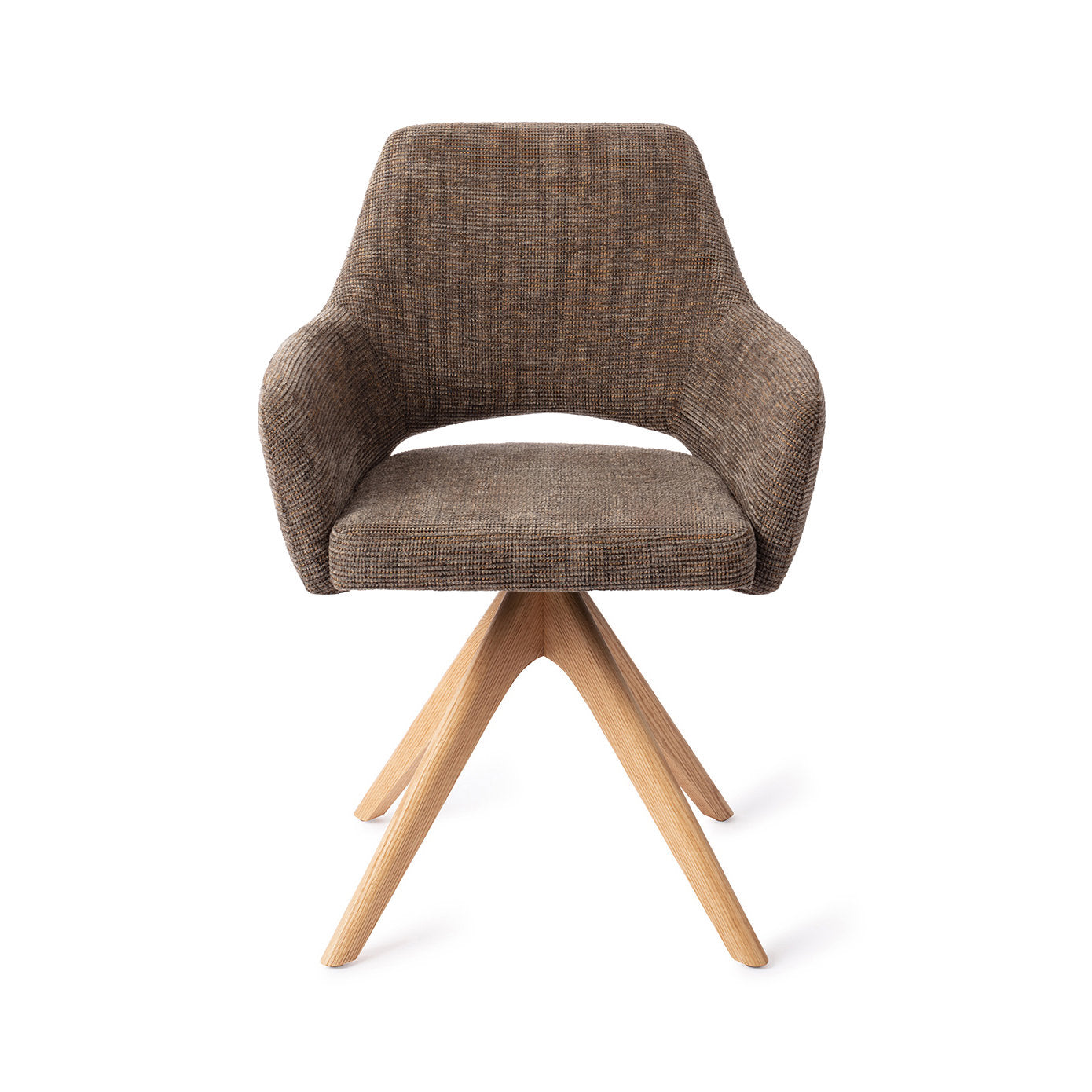 Jesper Home Yanai Checked Chestnut Eetkamerstoel - Revolve Oak Natural - KwaliteitWonen.nl