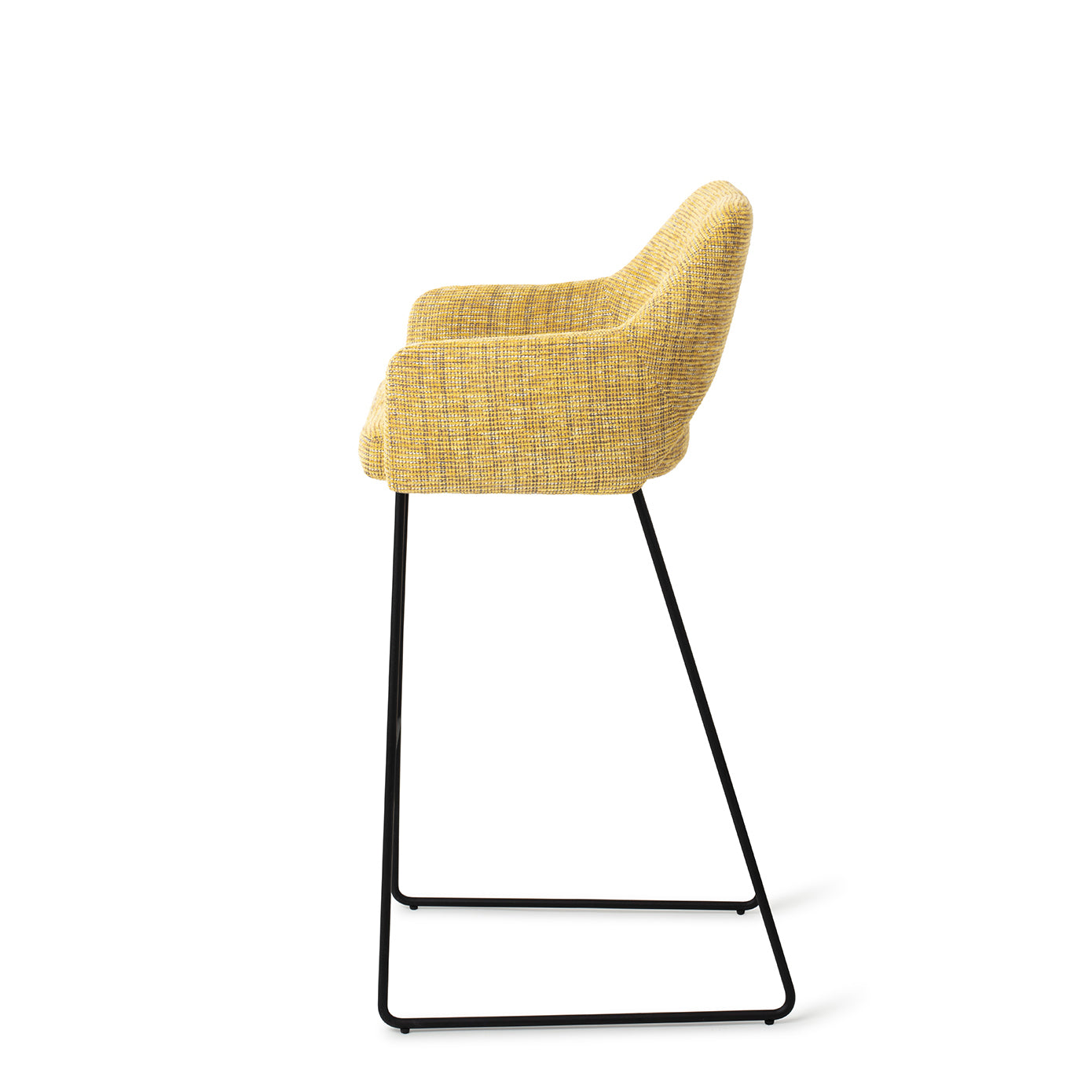 Jesper Home Yanai Lemon Lines Barkruk - Slide Black (H) - KwaliteitWonen.nl