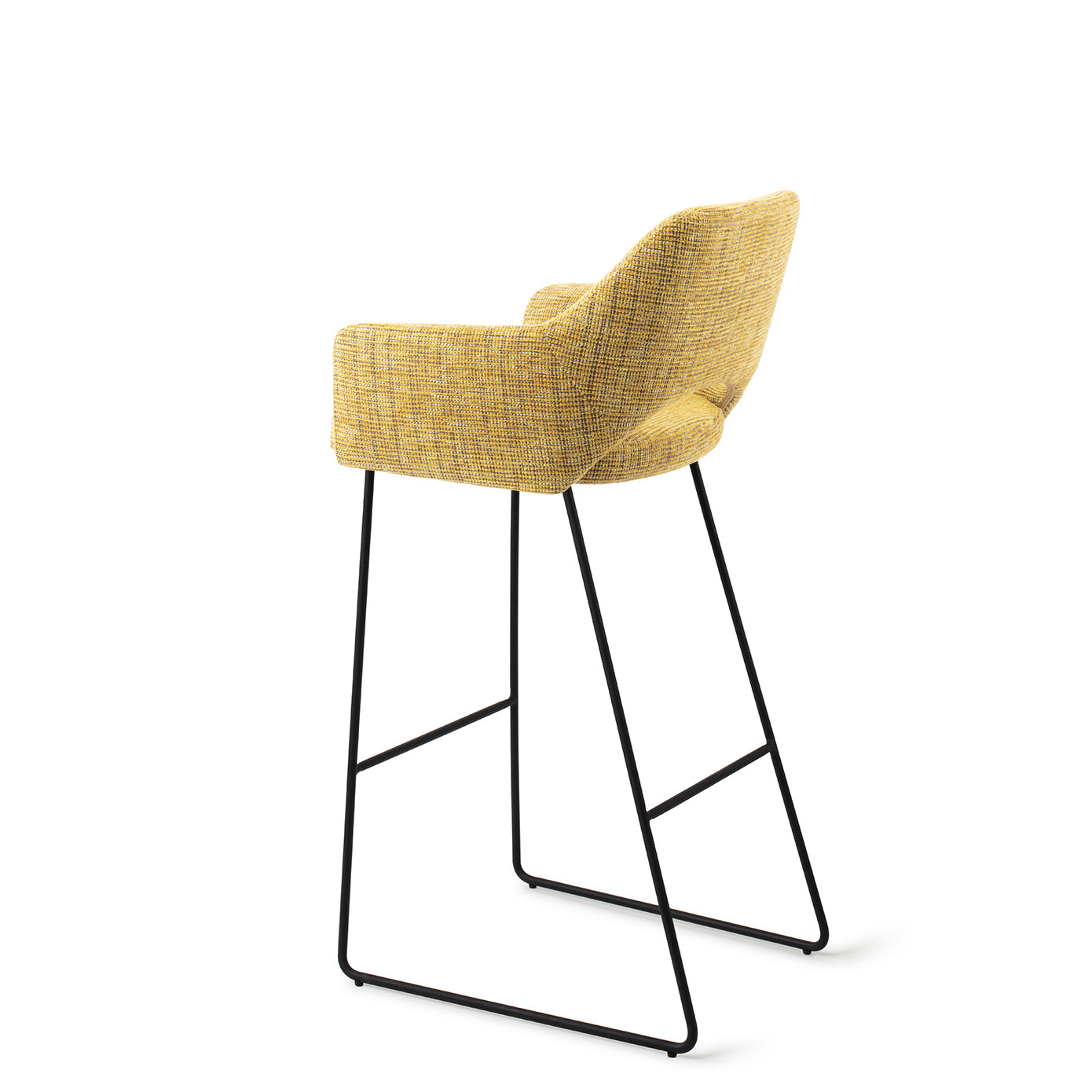Jesper Home Yanai Lemon Lines Barkruk - Slide Black (H) - KwaliteitWonen.nl